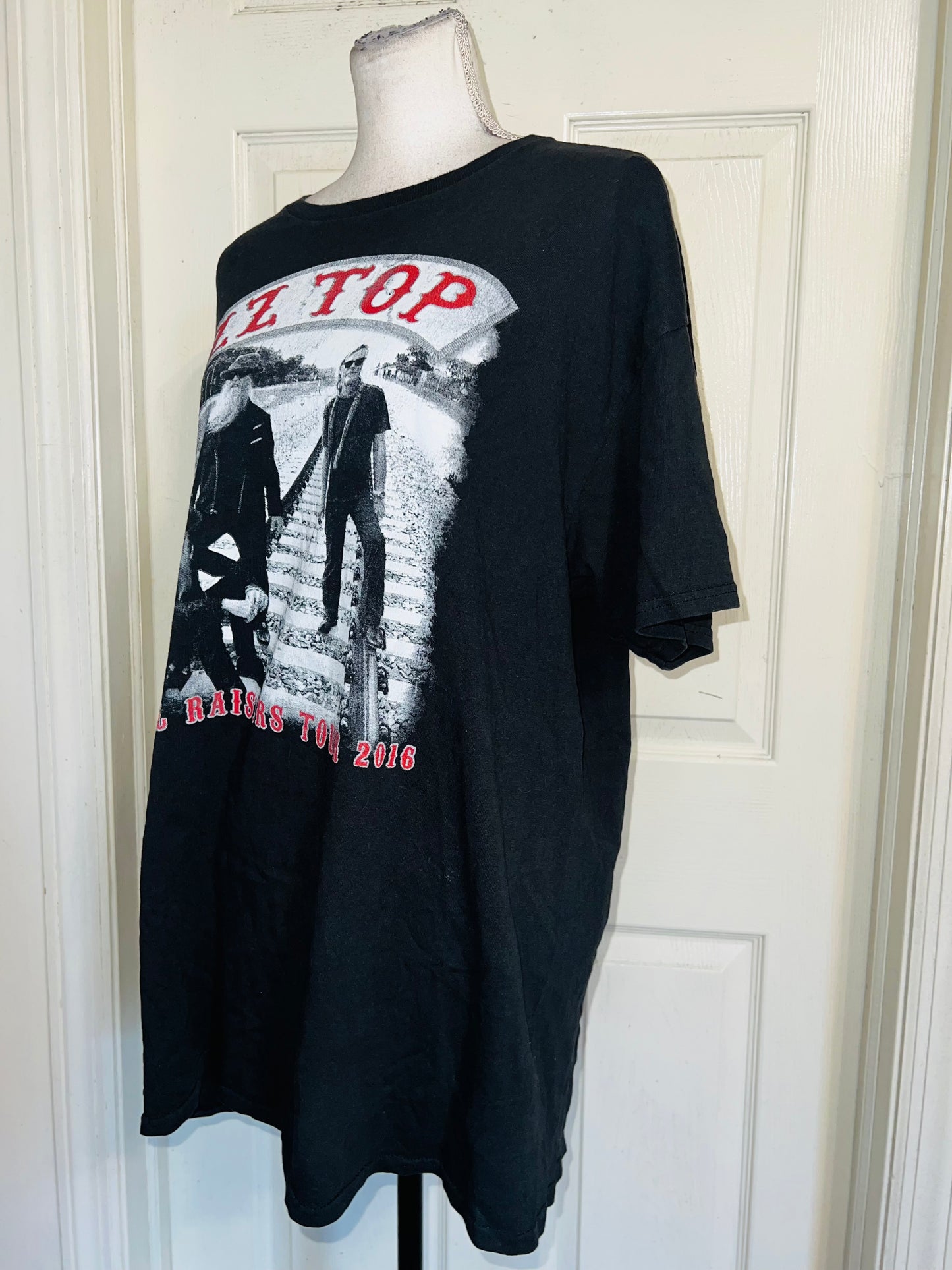 ZZ Top Double Sided Oversized Distressed Tee