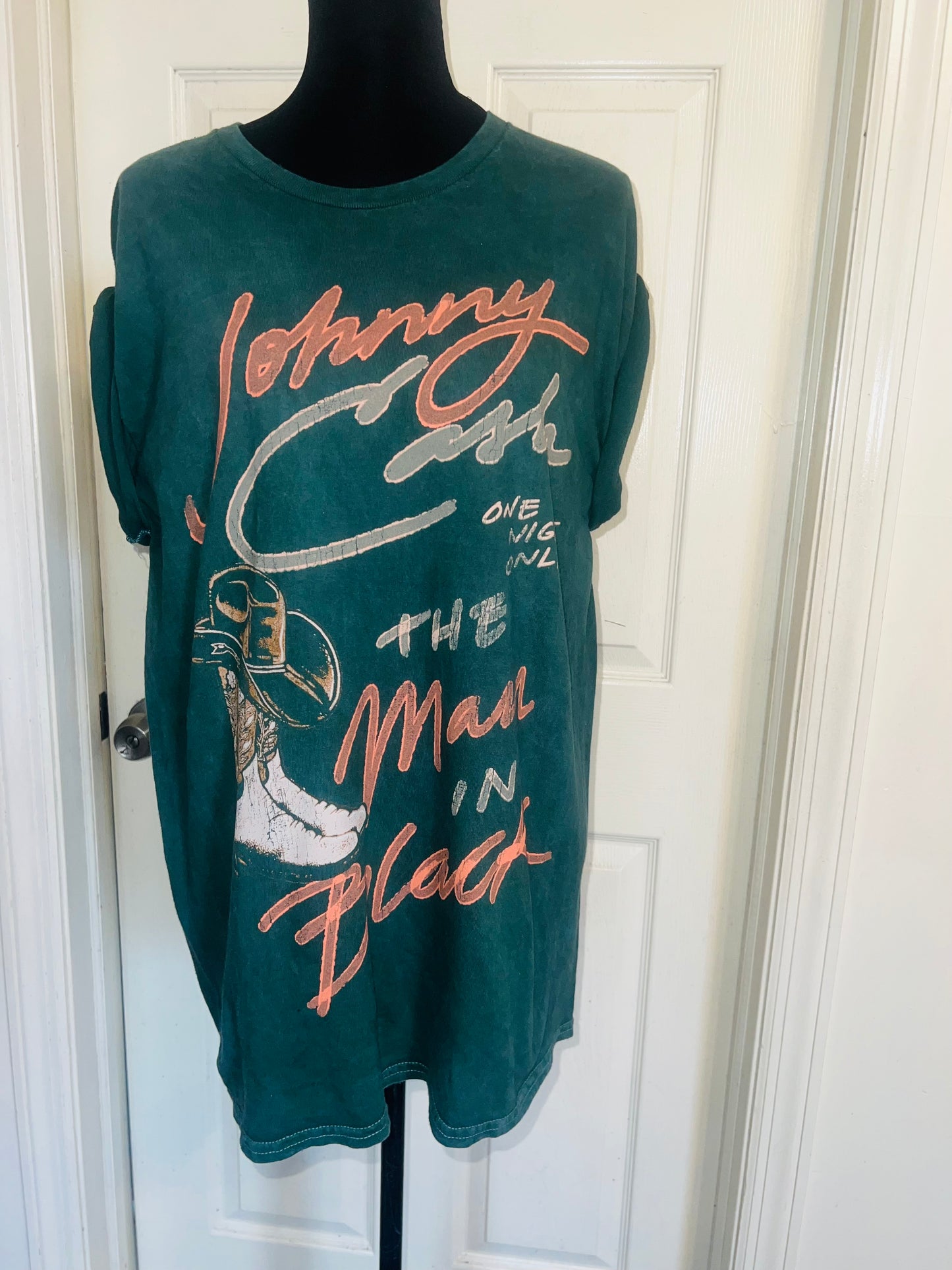 Johnny Cash Oversized Distressed Tee