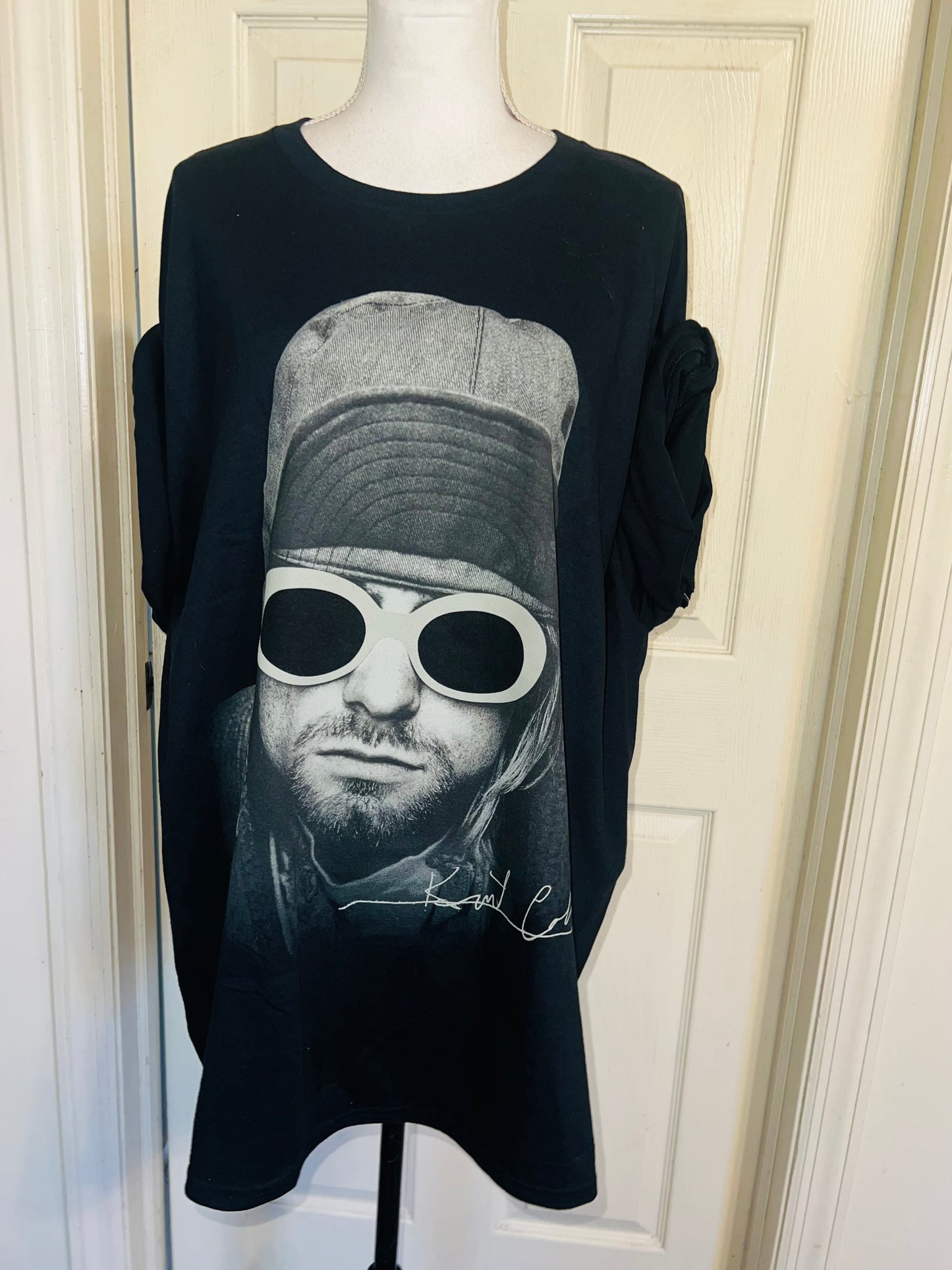 Kurt Cobain Oversized Distressed Tee