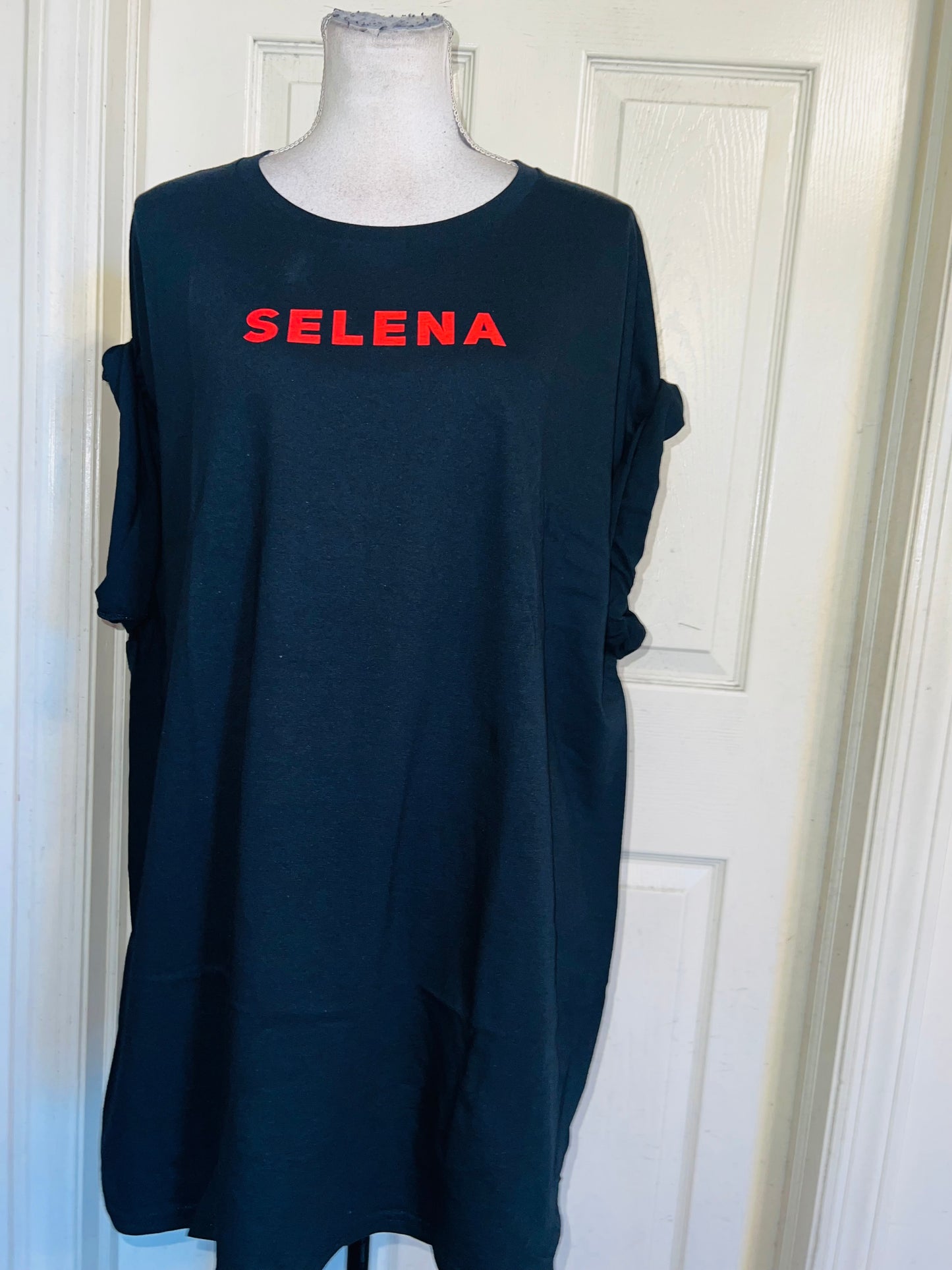 Selena Double Sided Oversized Distressed Tee