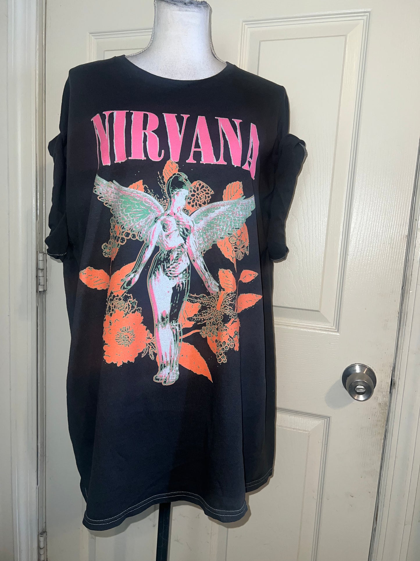 Nirvana Oversized Distressed Tee