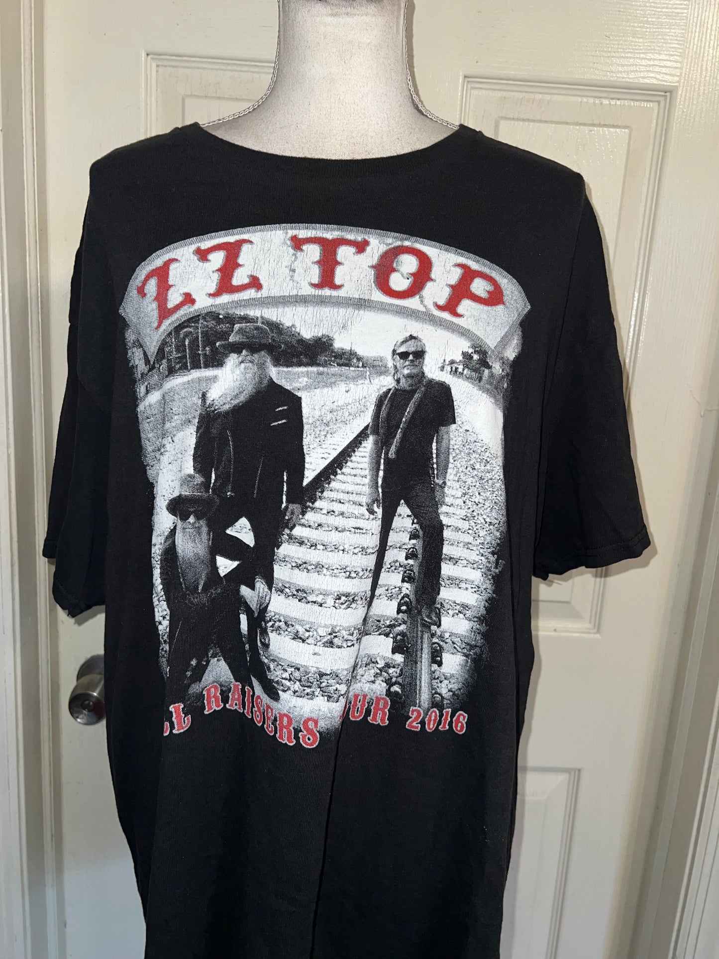 ZZ Top Double Sided Oversized Distressed Tee