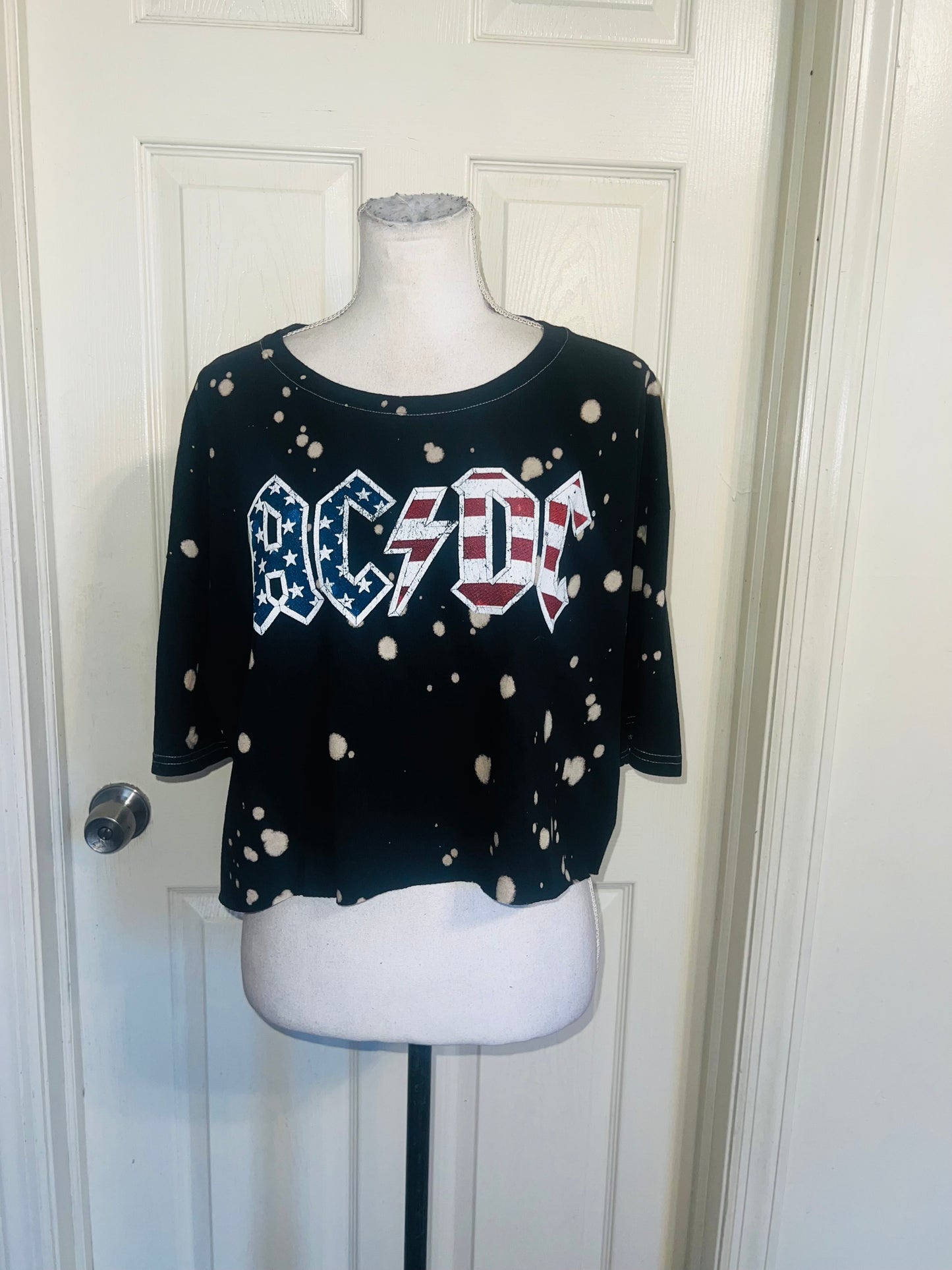 AC/DC Oversized Distressed Tee