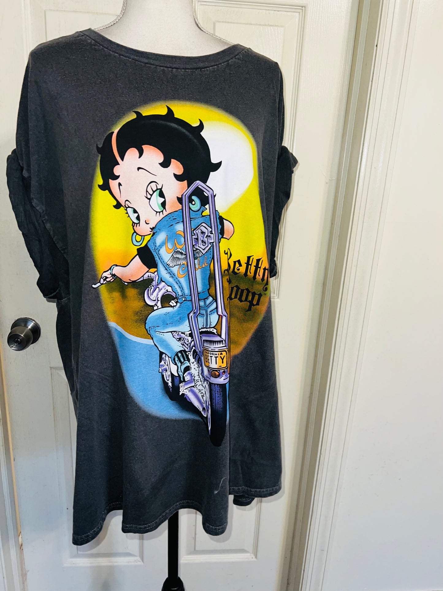 Betty Boop Wild Child Oversized Distressed Tee