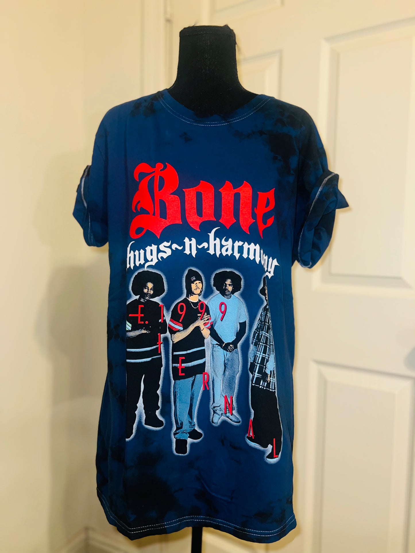 Bone Thugs n Harmony Tie Dyed Oversized Distressed Tee