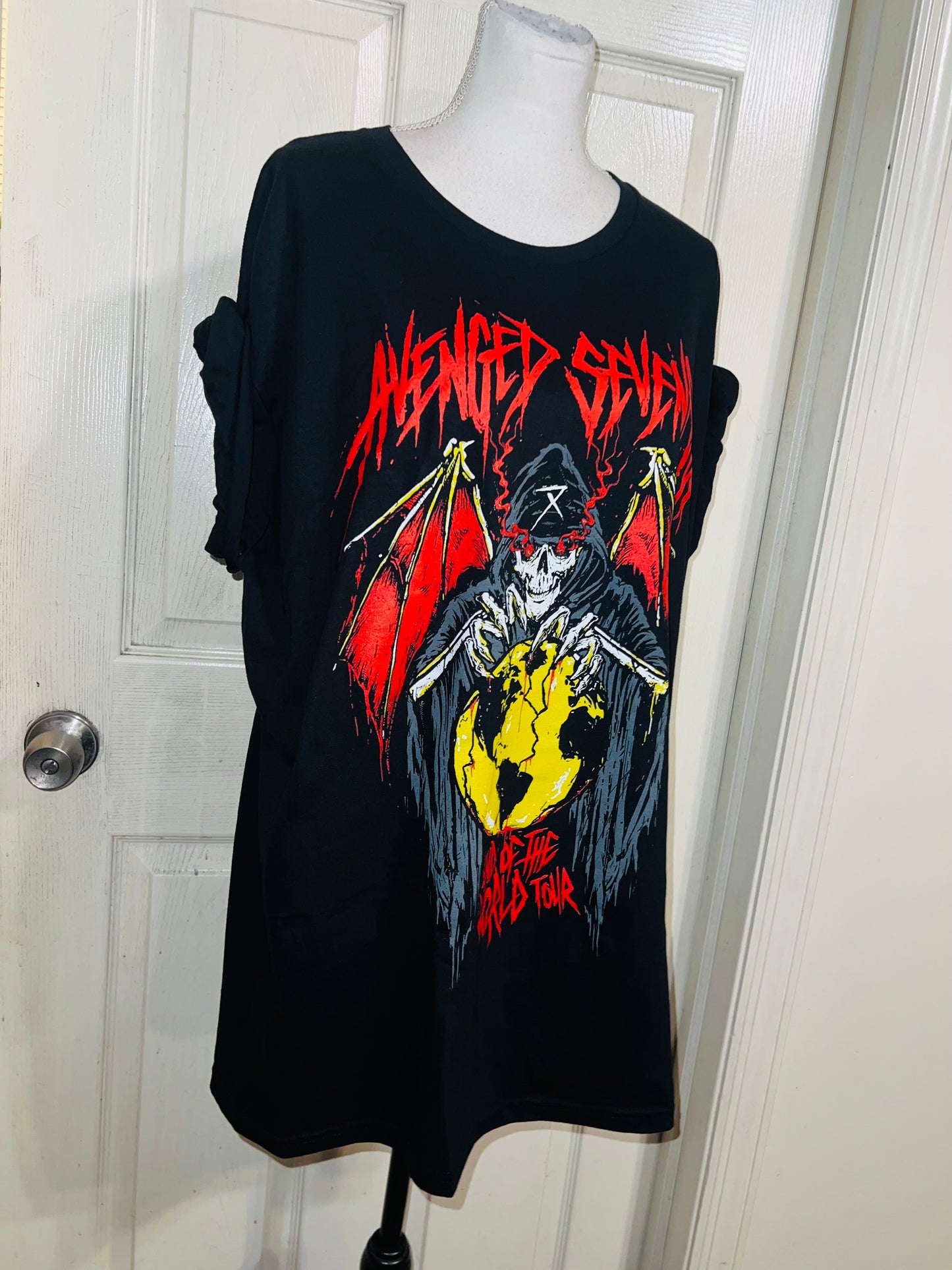 Avenged Sevenfold Oversized Distressed Tee