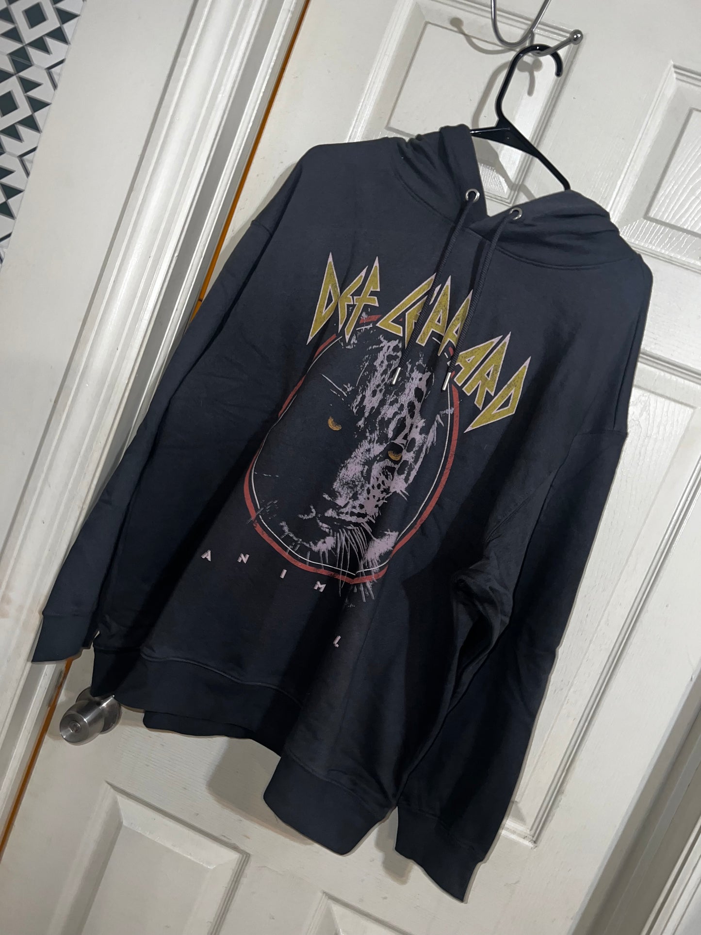 Def Leppard Oversized Hooded Sweatshirt