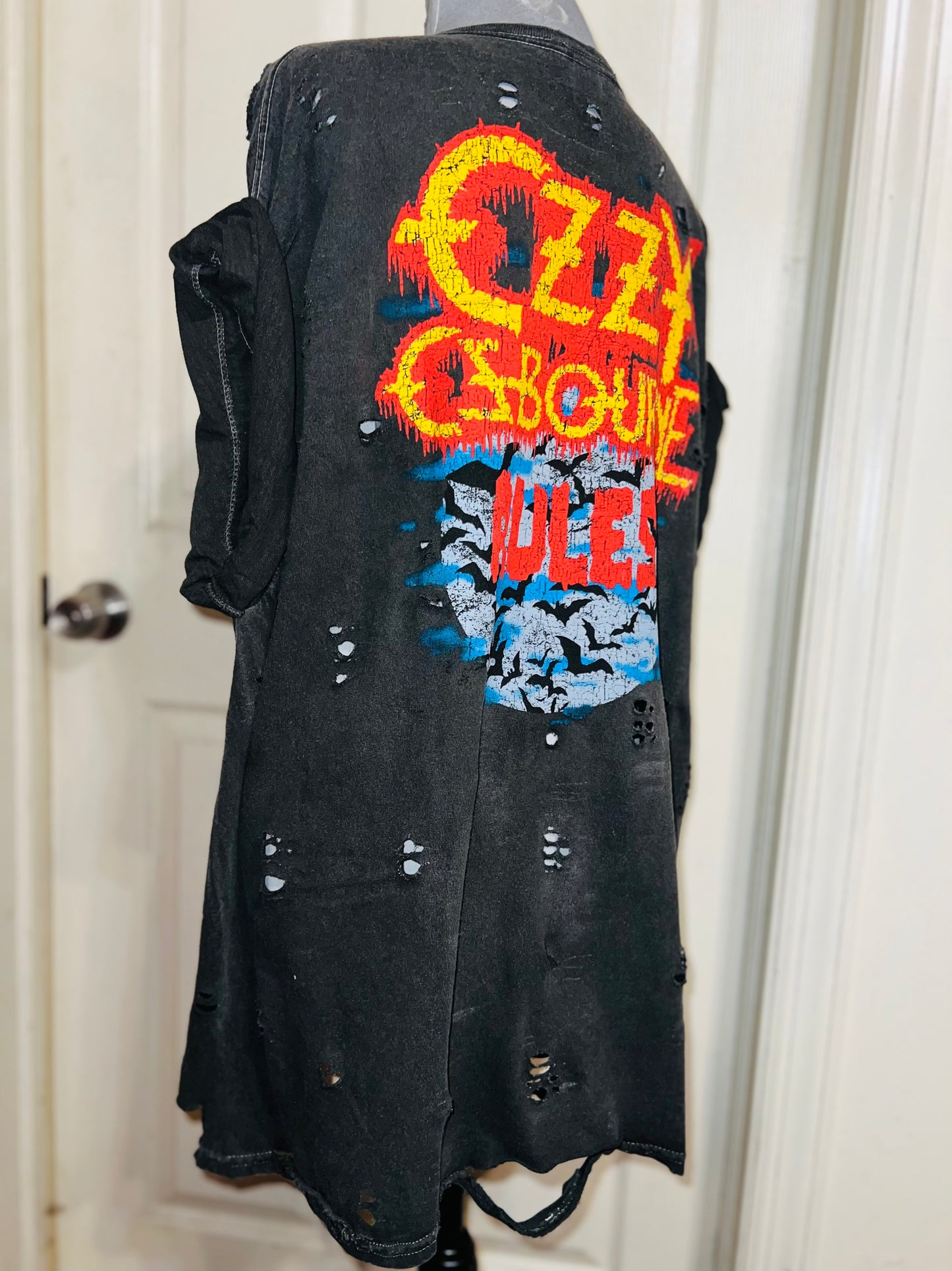 Ozzy Osbourne Double Sided Oversized Distressed Tee