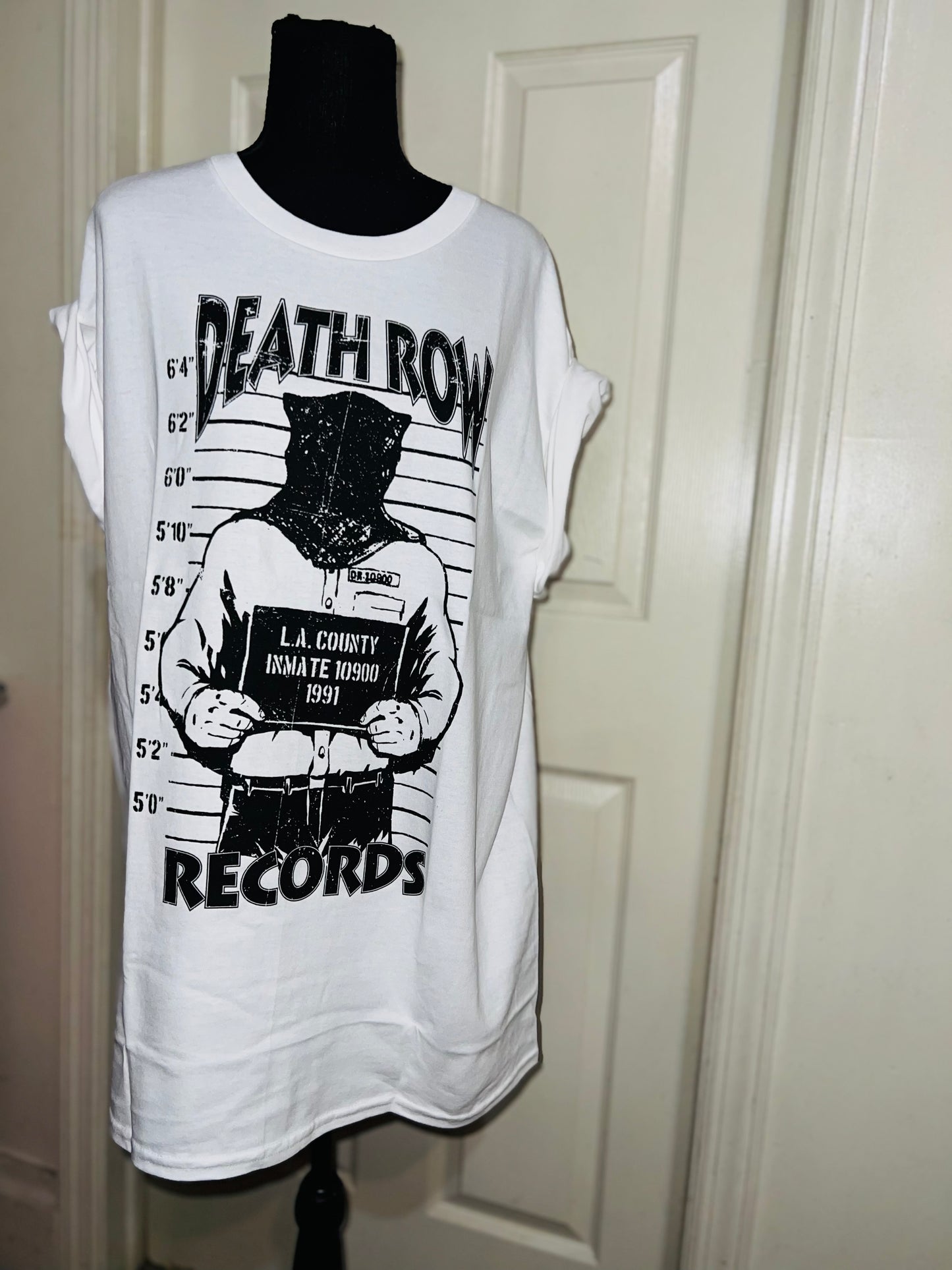 Death Row Records Oversized Distressed Tee