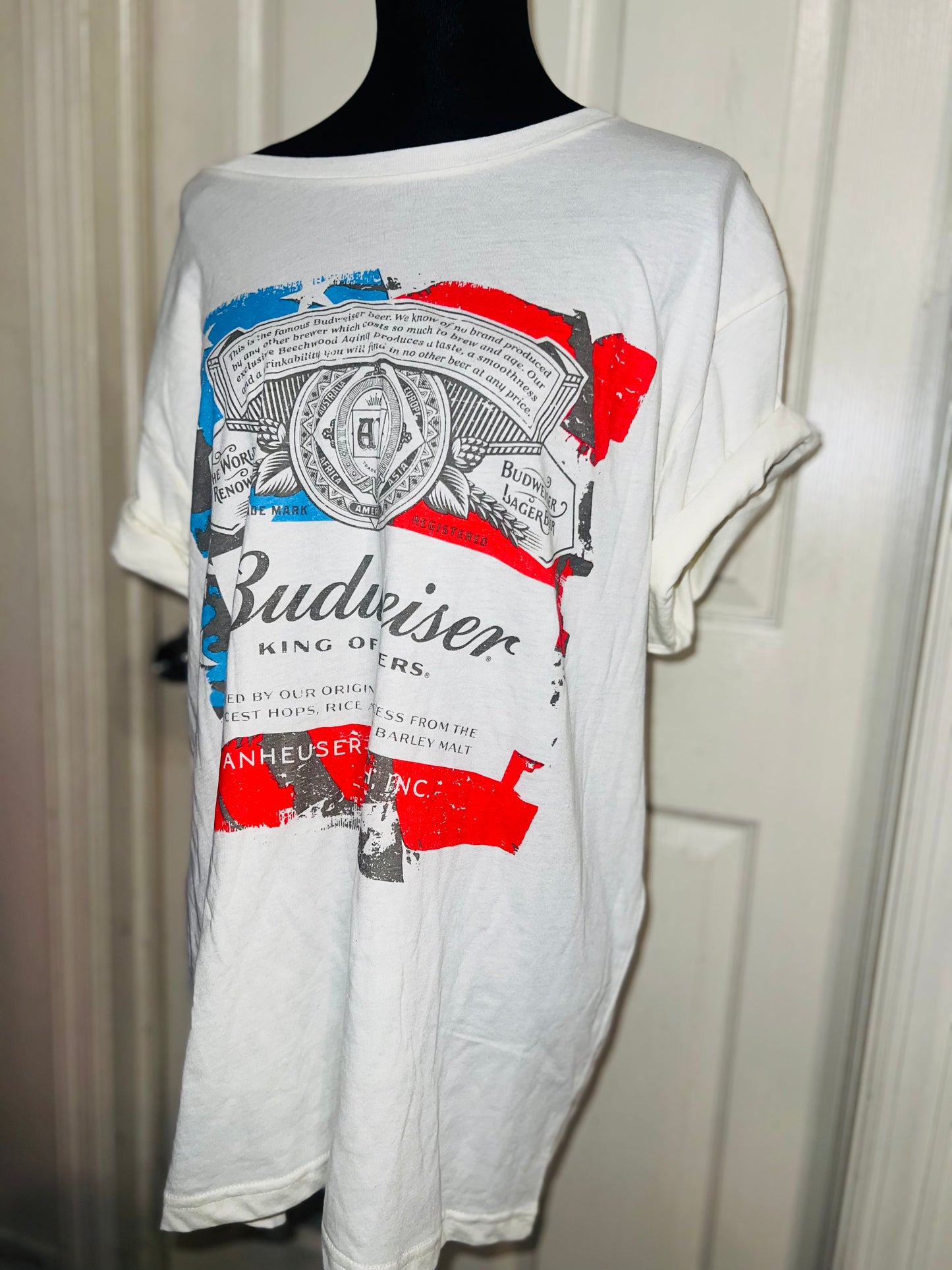 Budweiser USA Oversized Distressed Tee