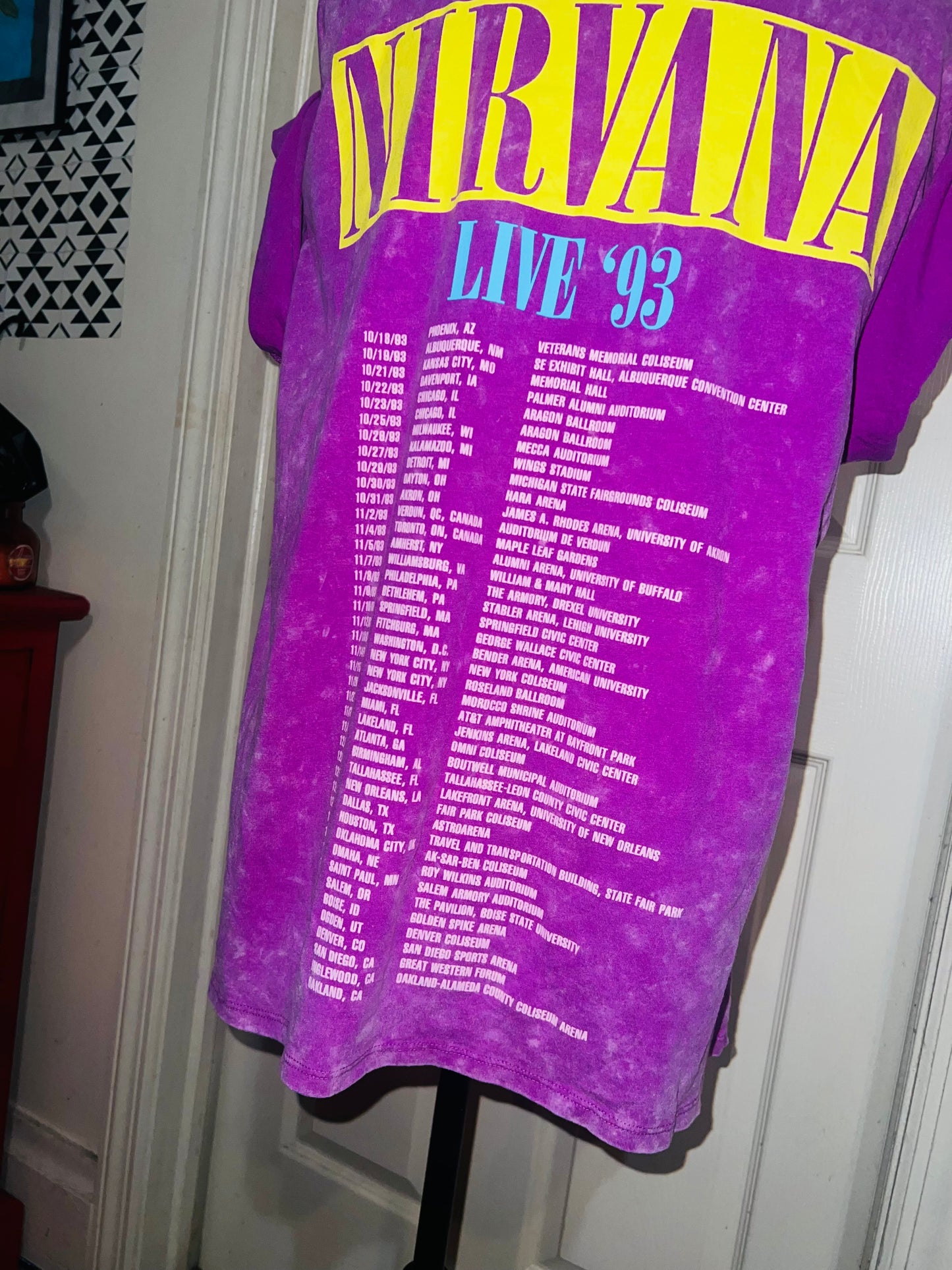 Nirvana Double Sided Oversized Distressed Tee