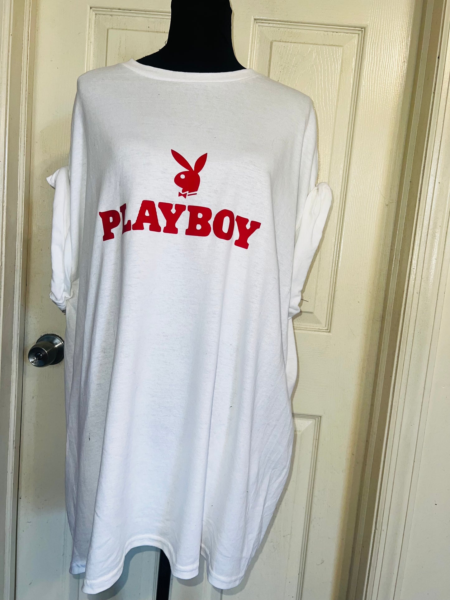 Playboy Double Sided Oversized Distressed Tee
