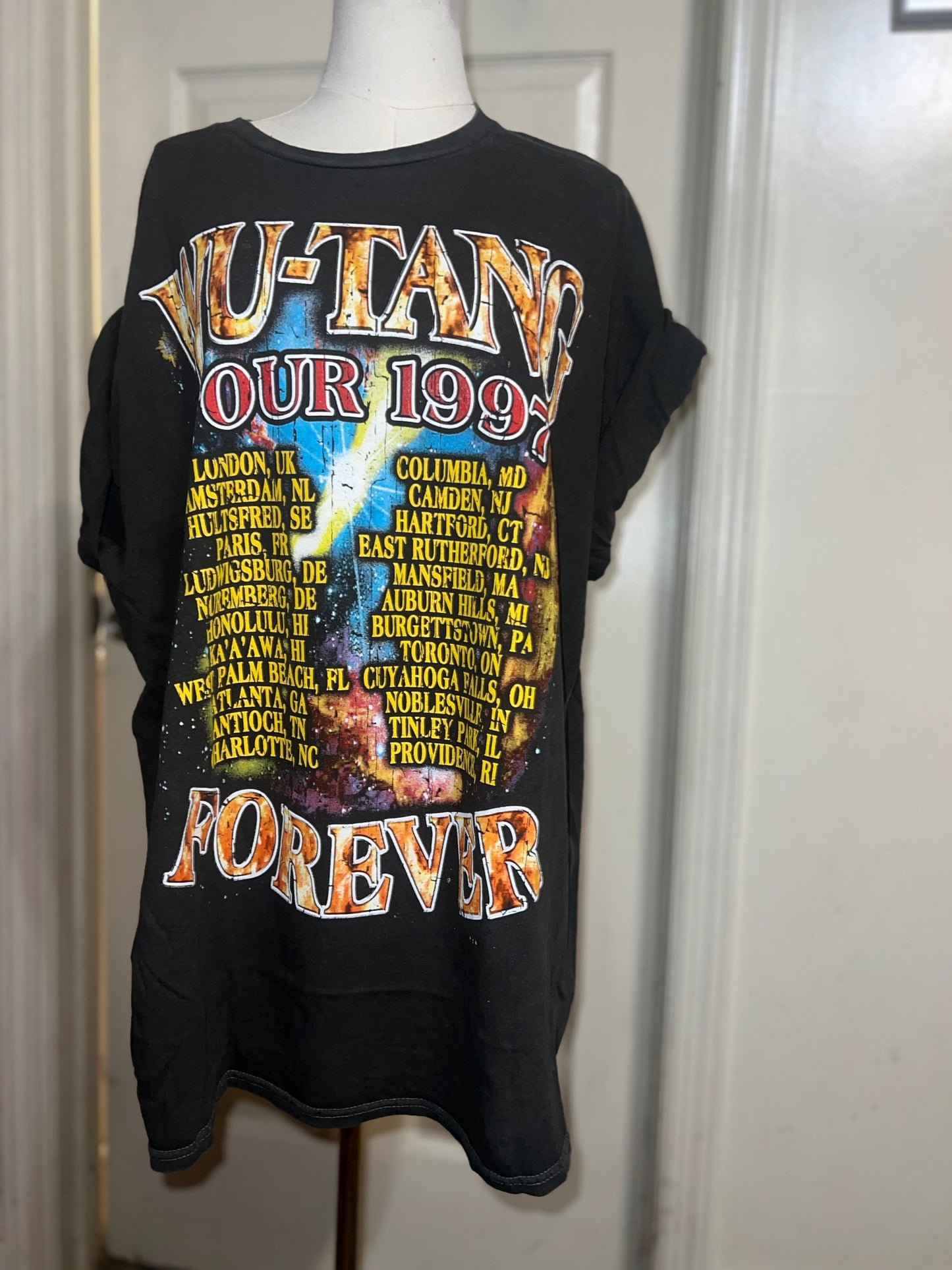 Wu-Tang Clan Tour Oversized Distressed Tee