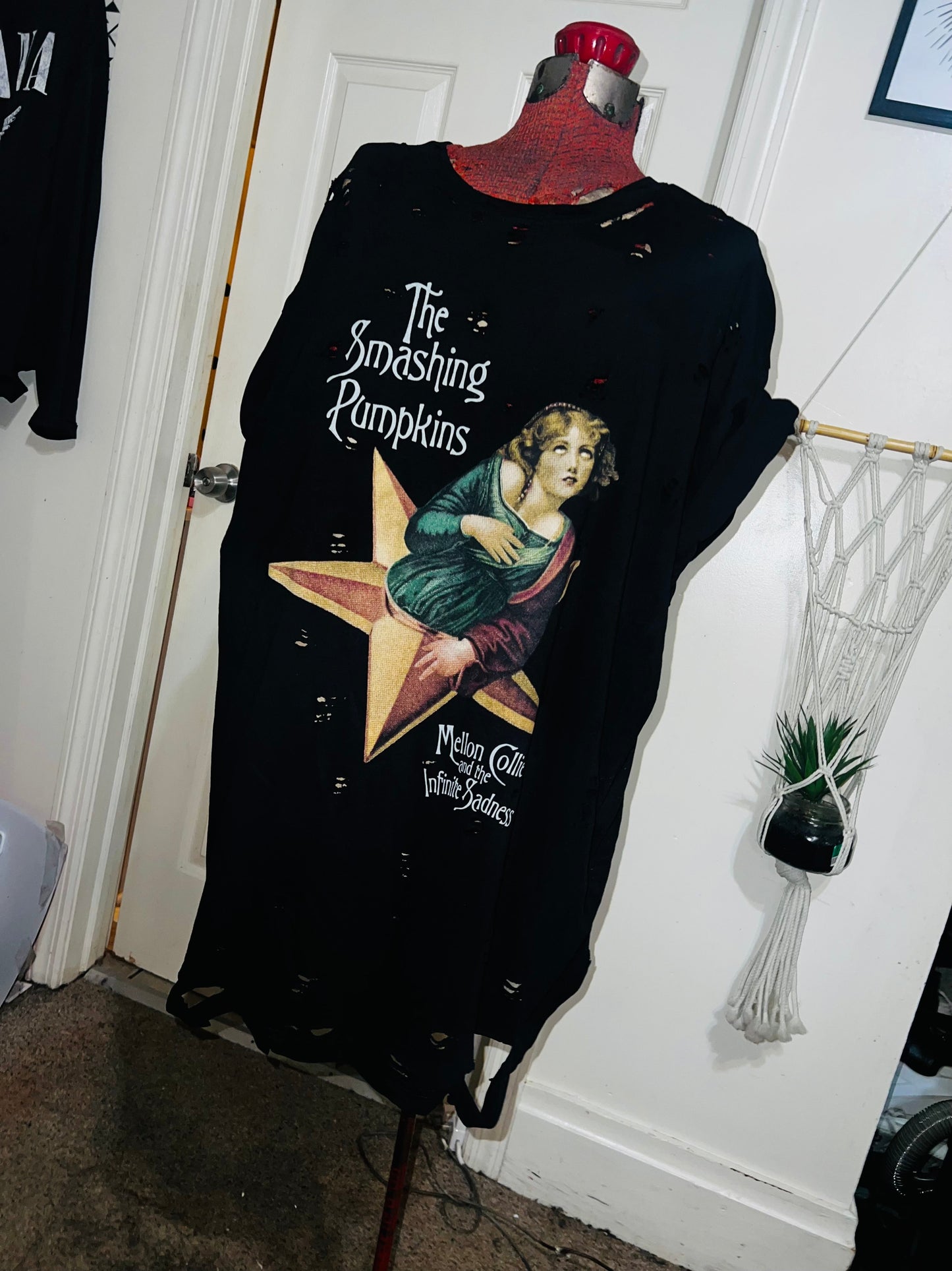 Smashing Pumpkins Oversized Distressed Tee