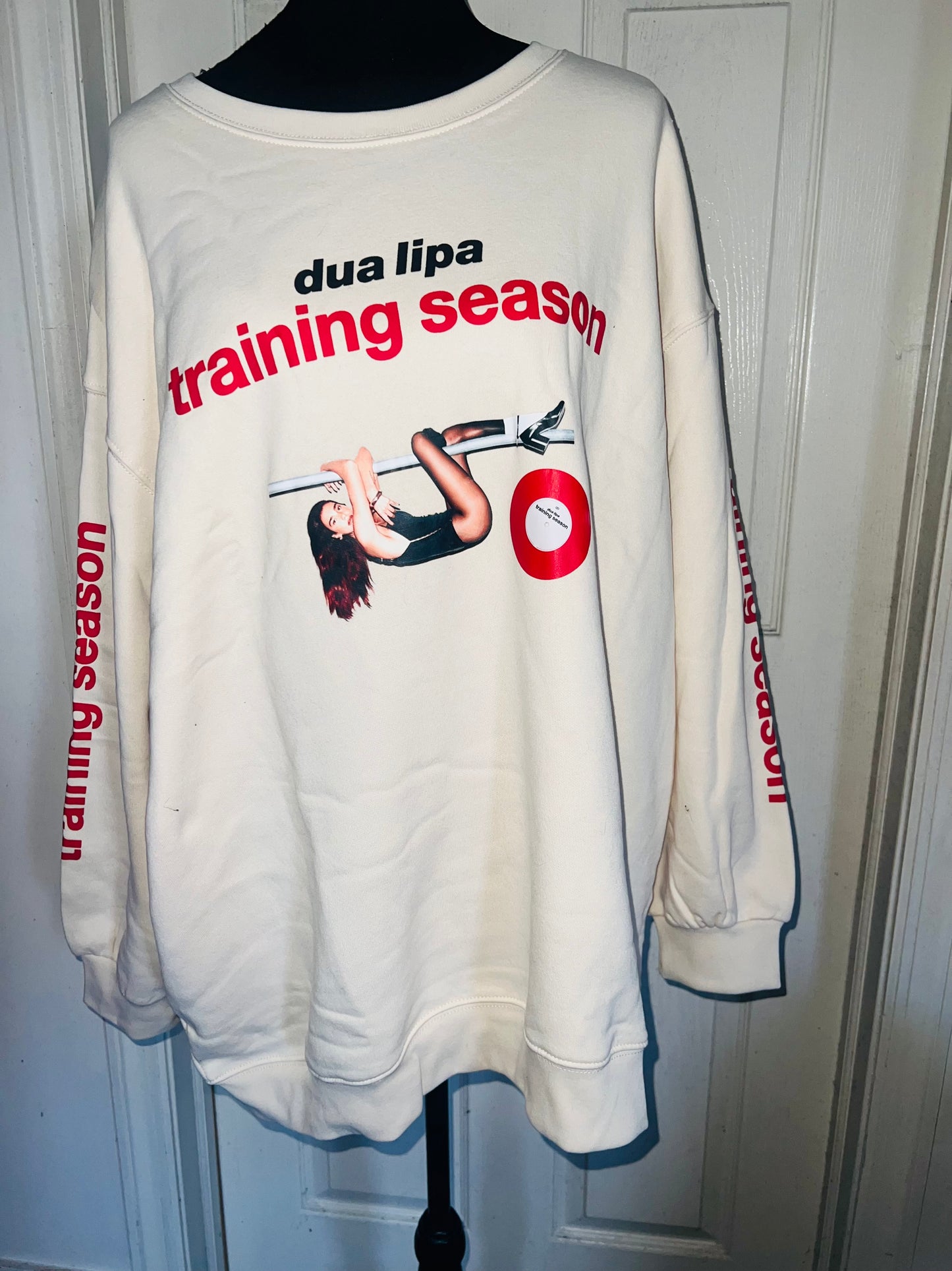 Dua Lipa Oversized Distressed Sweatshirt