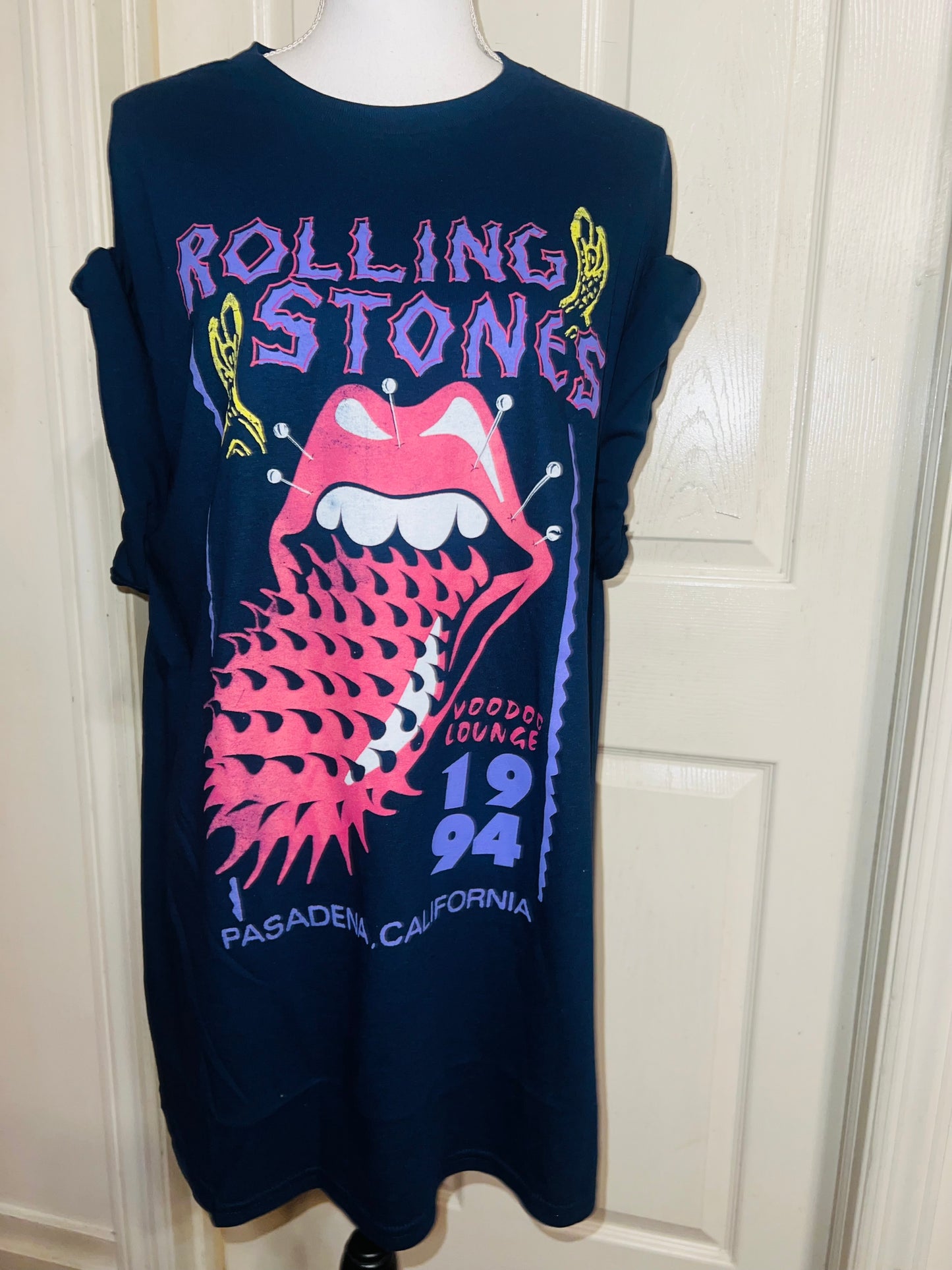 The Rolling Stones Double Sided Oversized Distressed Tee
