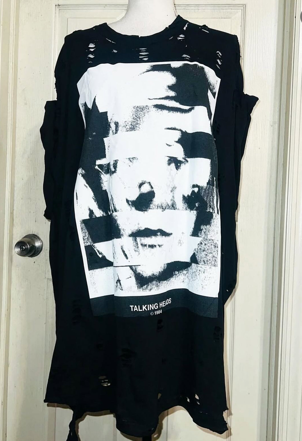 The Talking Heads Double Sided Oversized Distressed Tee