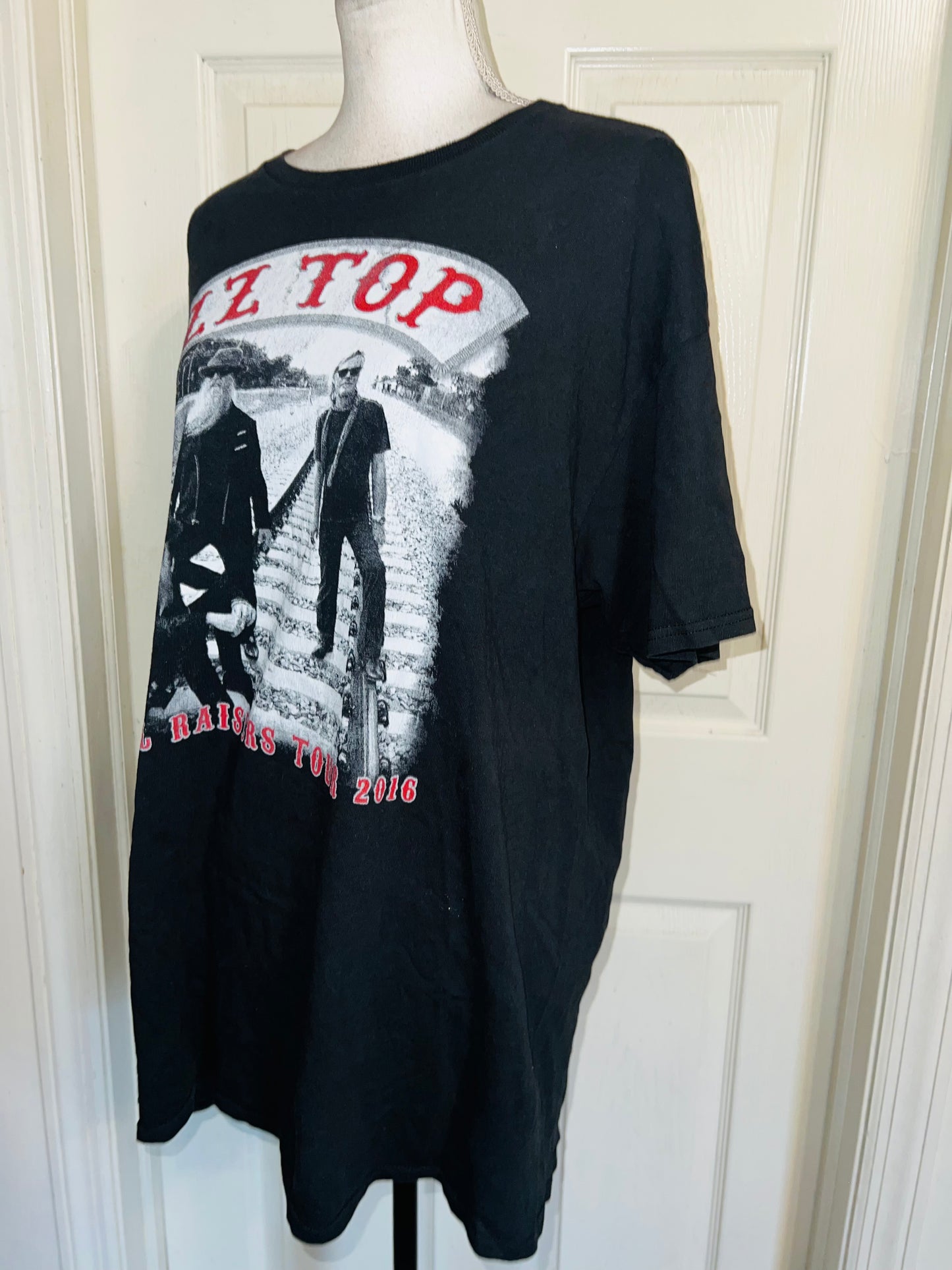 ZZ Top Double Sided Oversized Distressed Tee