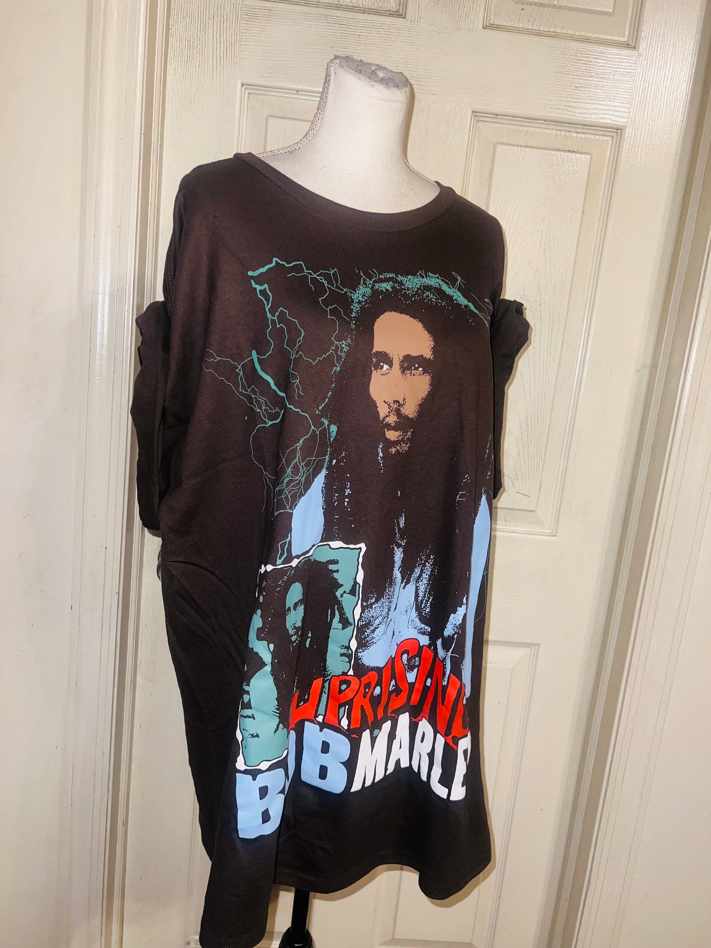Bob Marley Oversized Distressed Tee