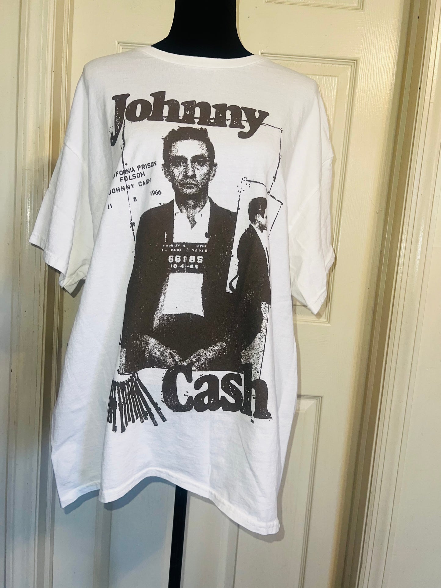 Johnny Cash Oversized Distressed Tee