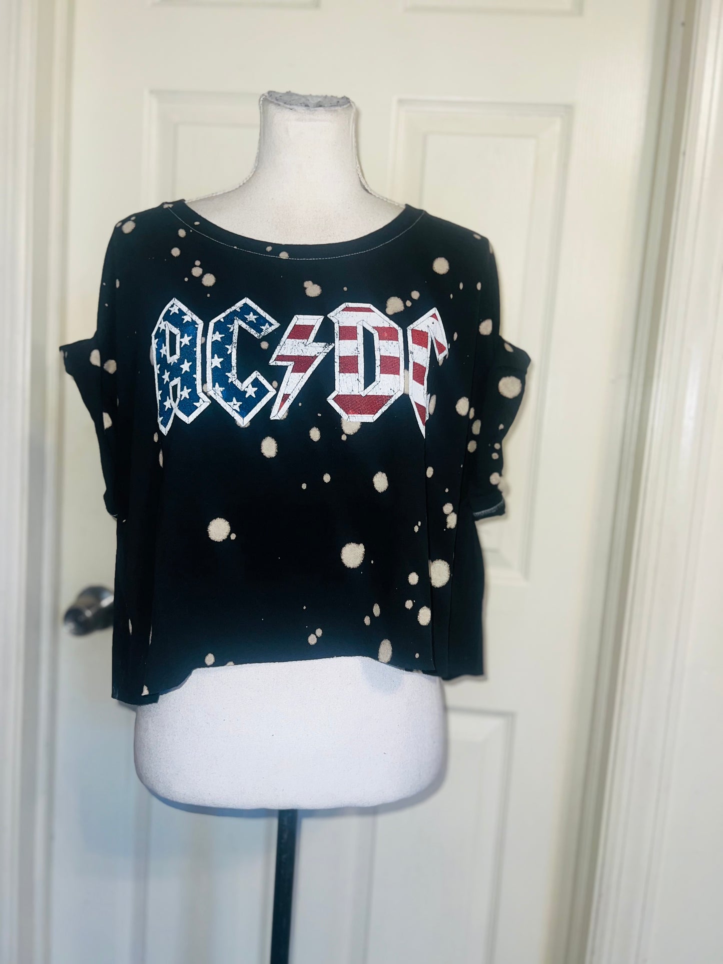 AC/DC Oversized Distressed Tee