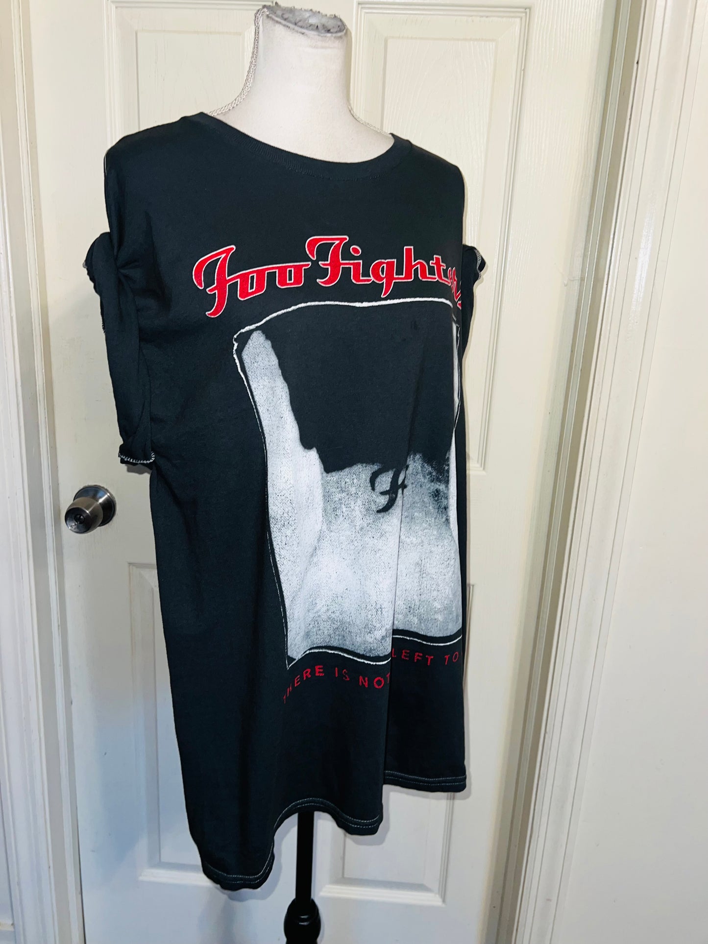 Foo Fighters Double Sided Oversized Distressed Tee