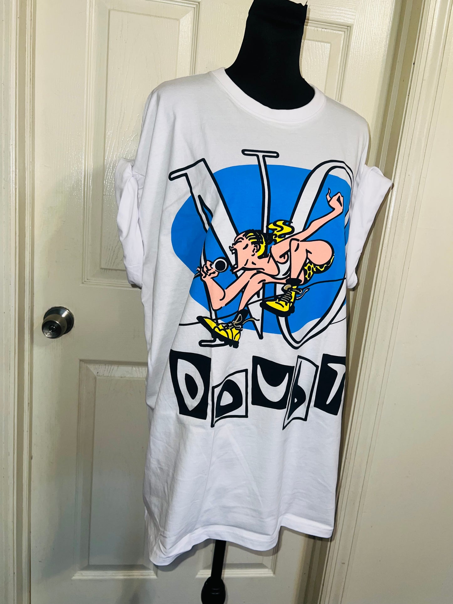 No Doubt Oversized Distressed Tee
