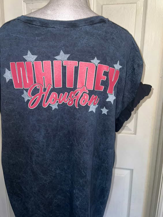 Whitney Houston Double Sided Oversized Distressed Tee