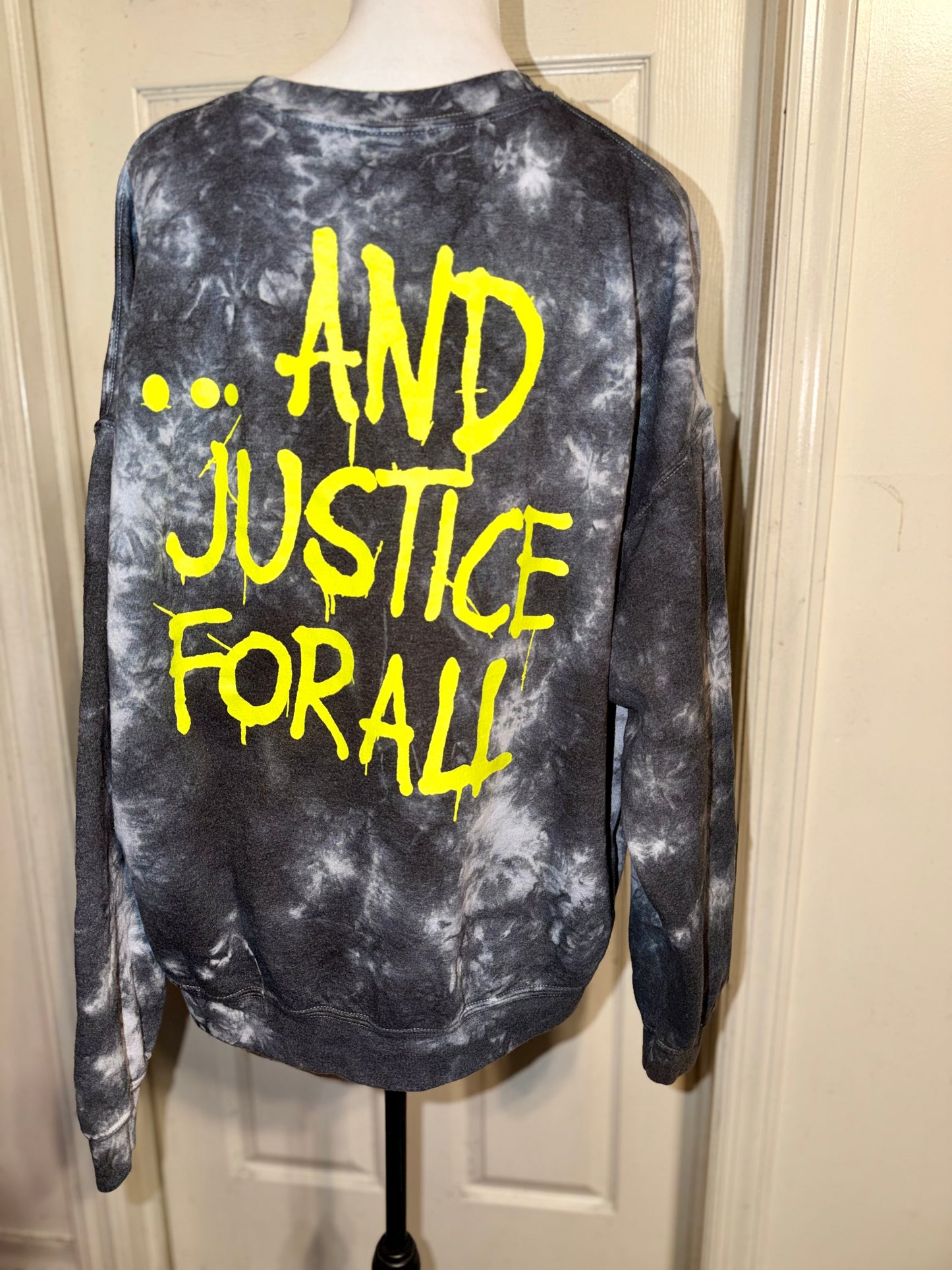 Metallica Double Sided Oversized Distressed Sweatshirt