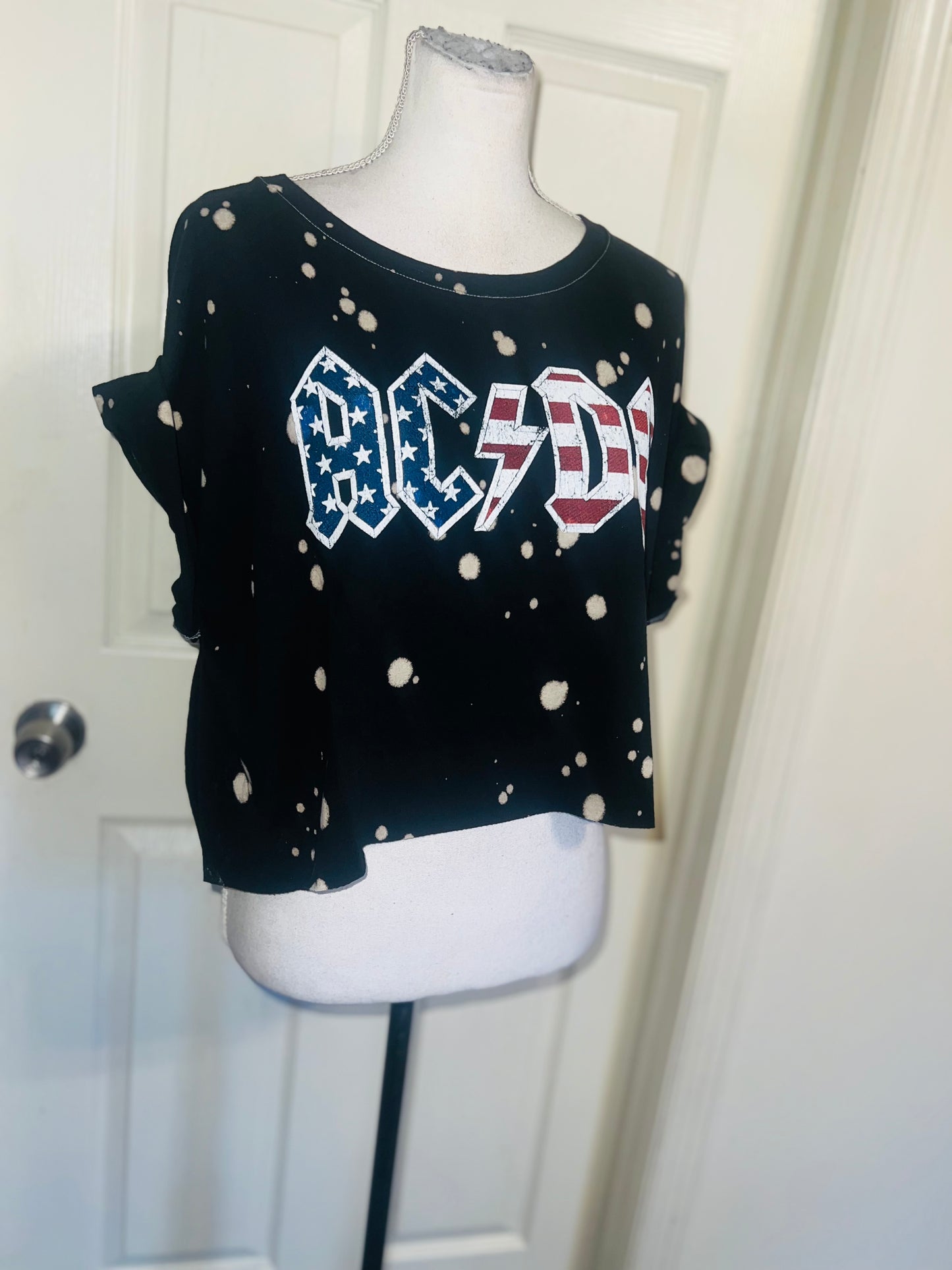 AC/DC Oversized Distressed Tee