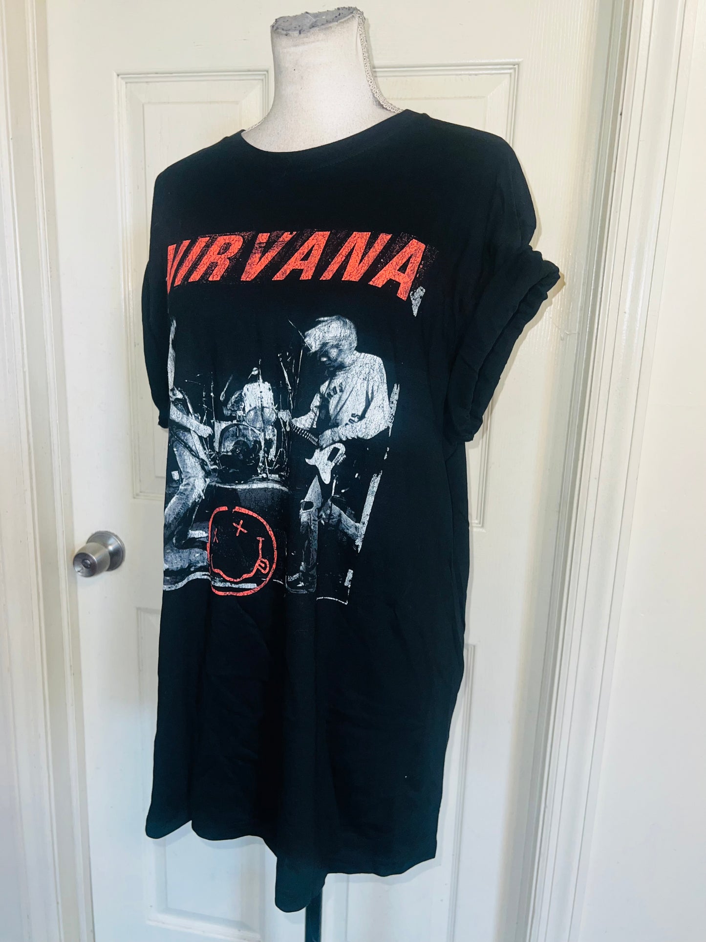 Nirvana Oversized Distressed Tee