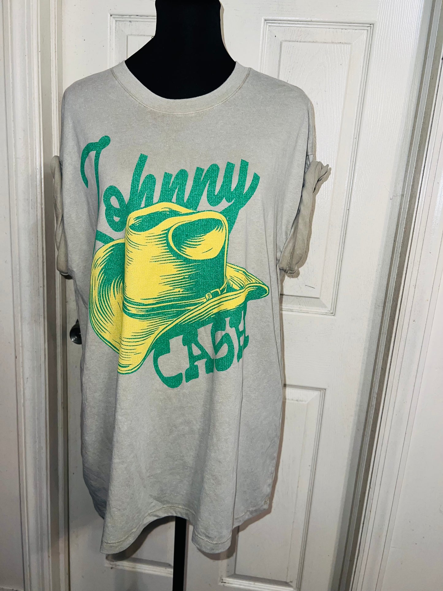Johnny Cash Double Sided Oversized Distressed Tee