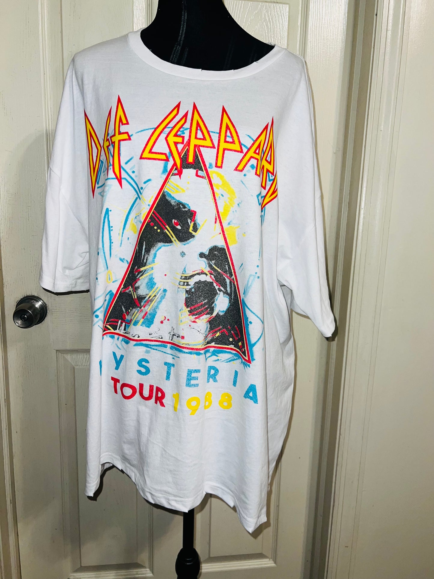 Def Leppard Double Sided Oversized Distressed Tee