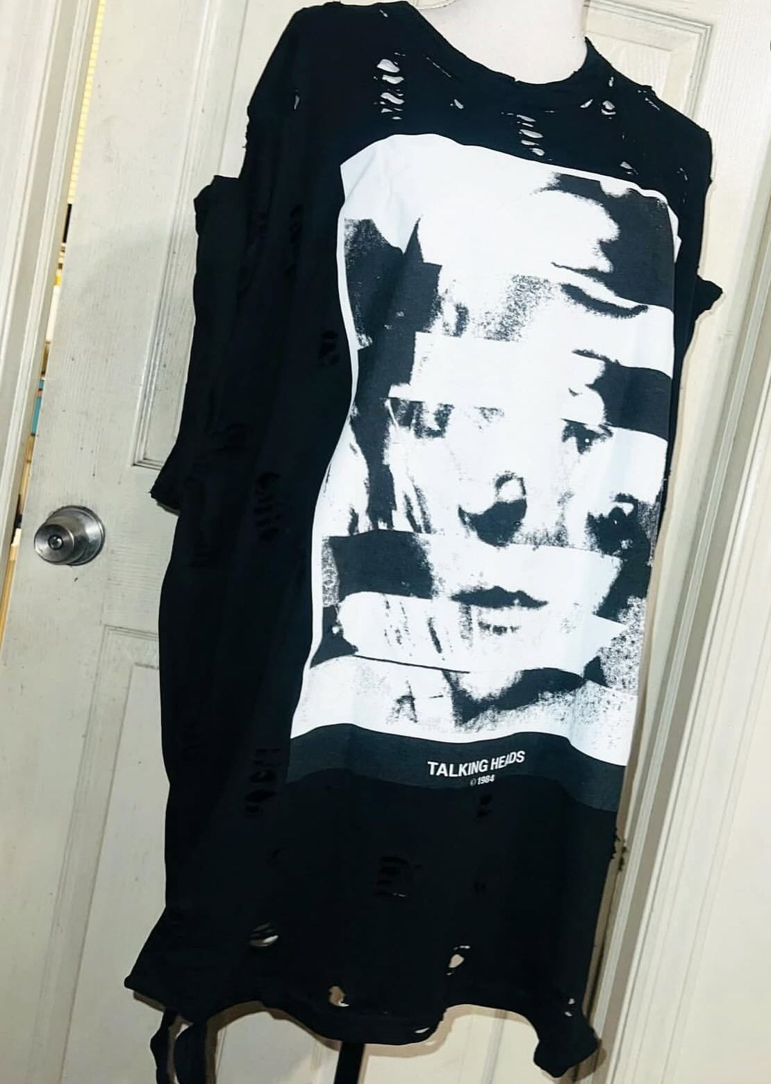 The Talking Heads Double Sided Oversized Distressed Tee