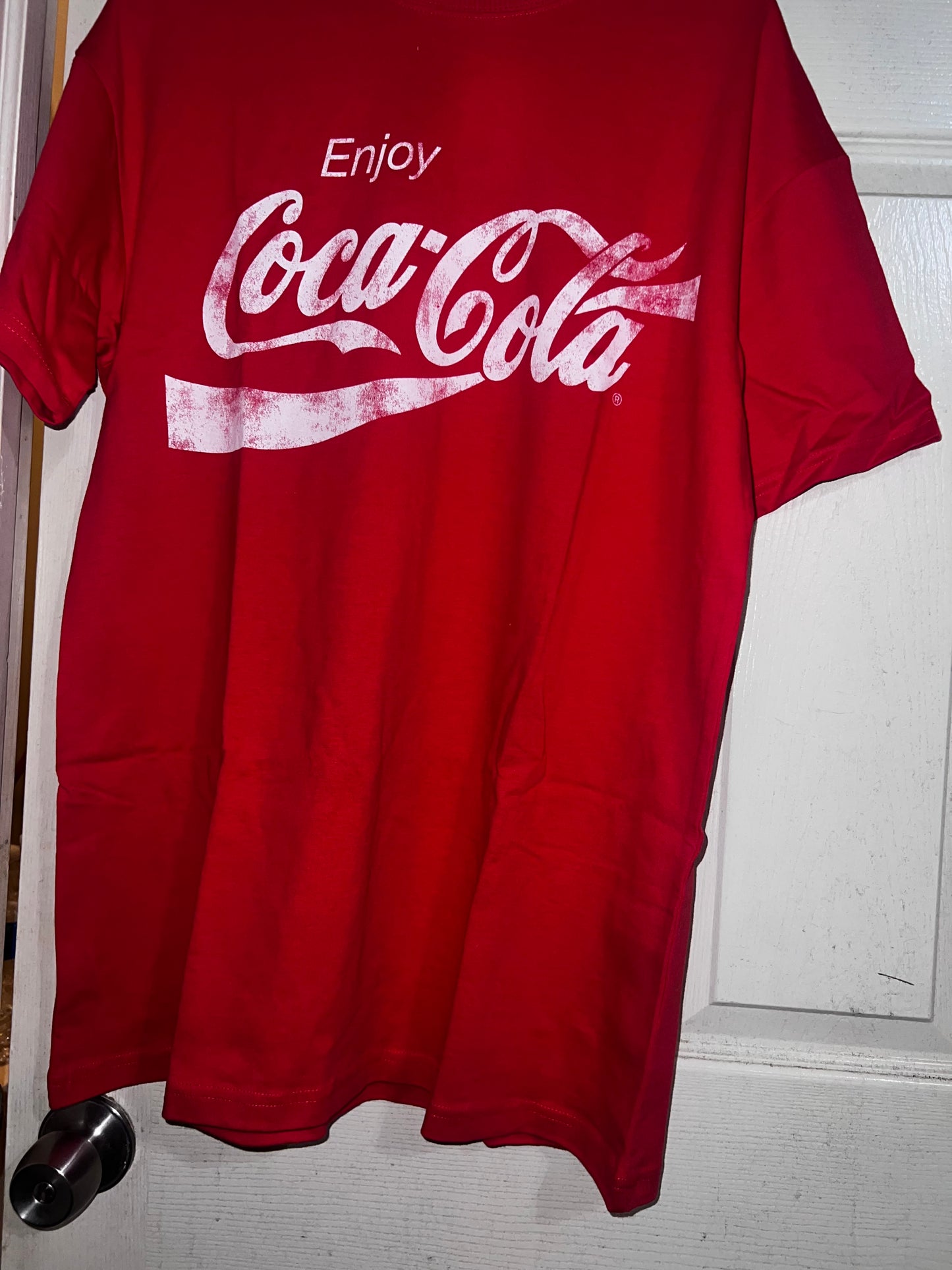 Enjoy Coca-Cola Oversized Distressed Tee