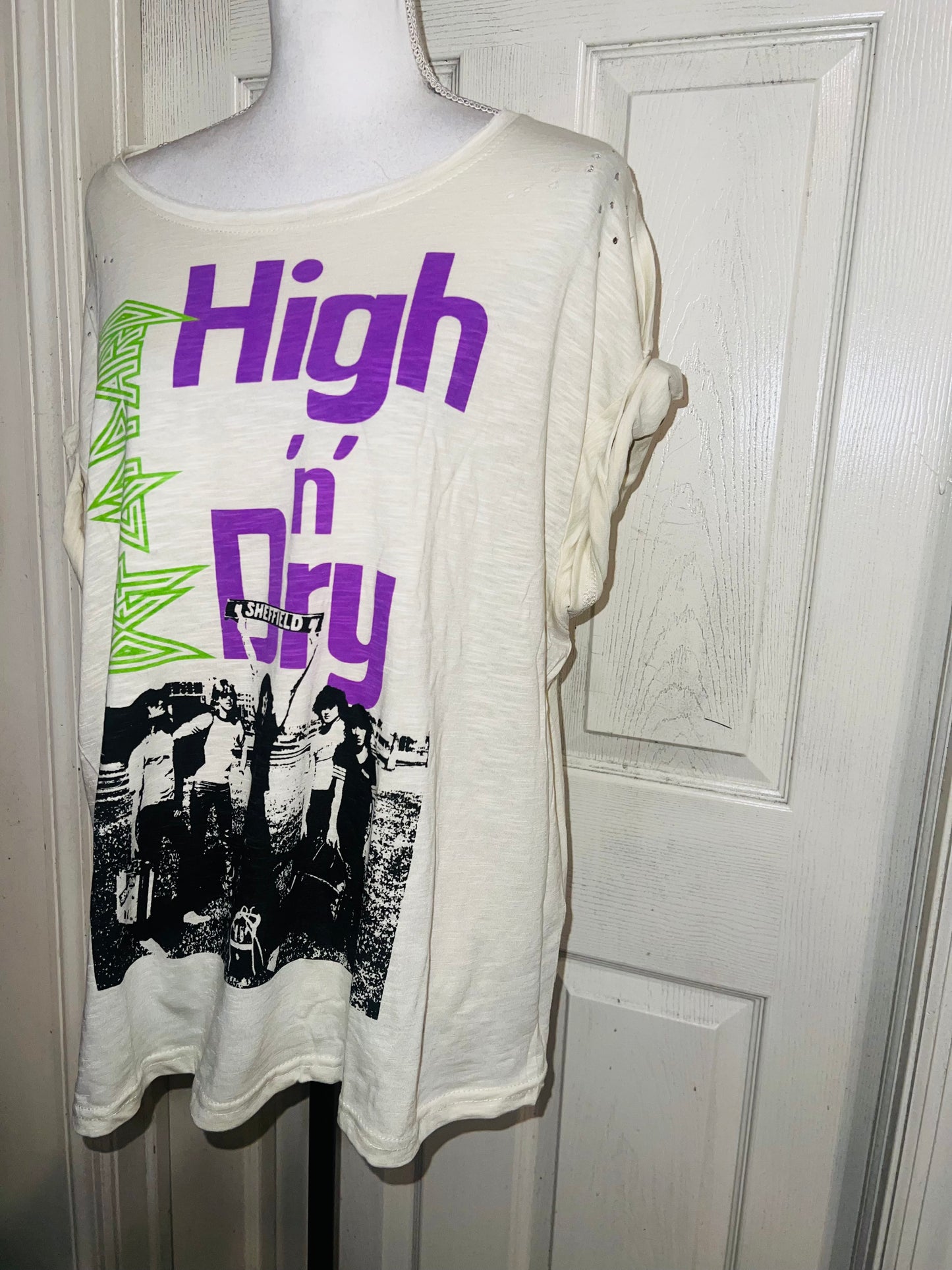 Def Leppard Oversized Distressed Tee