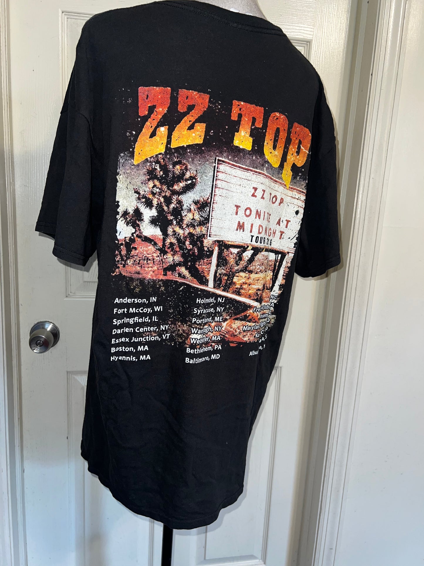 ZZ Top Double Sided Oversized Distressed Tee