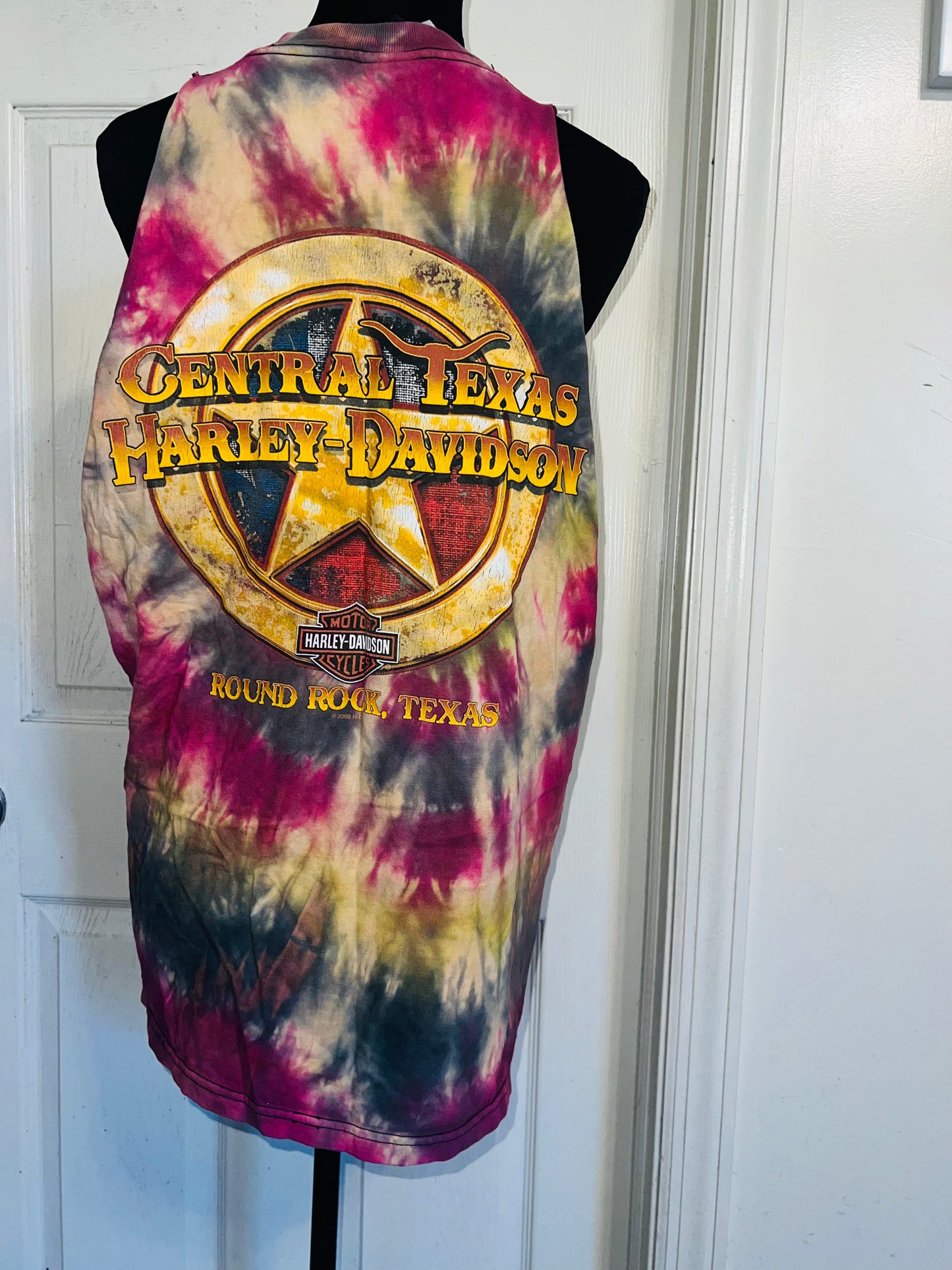 Harley Davidson Double Sided Oversized Distressed Tank