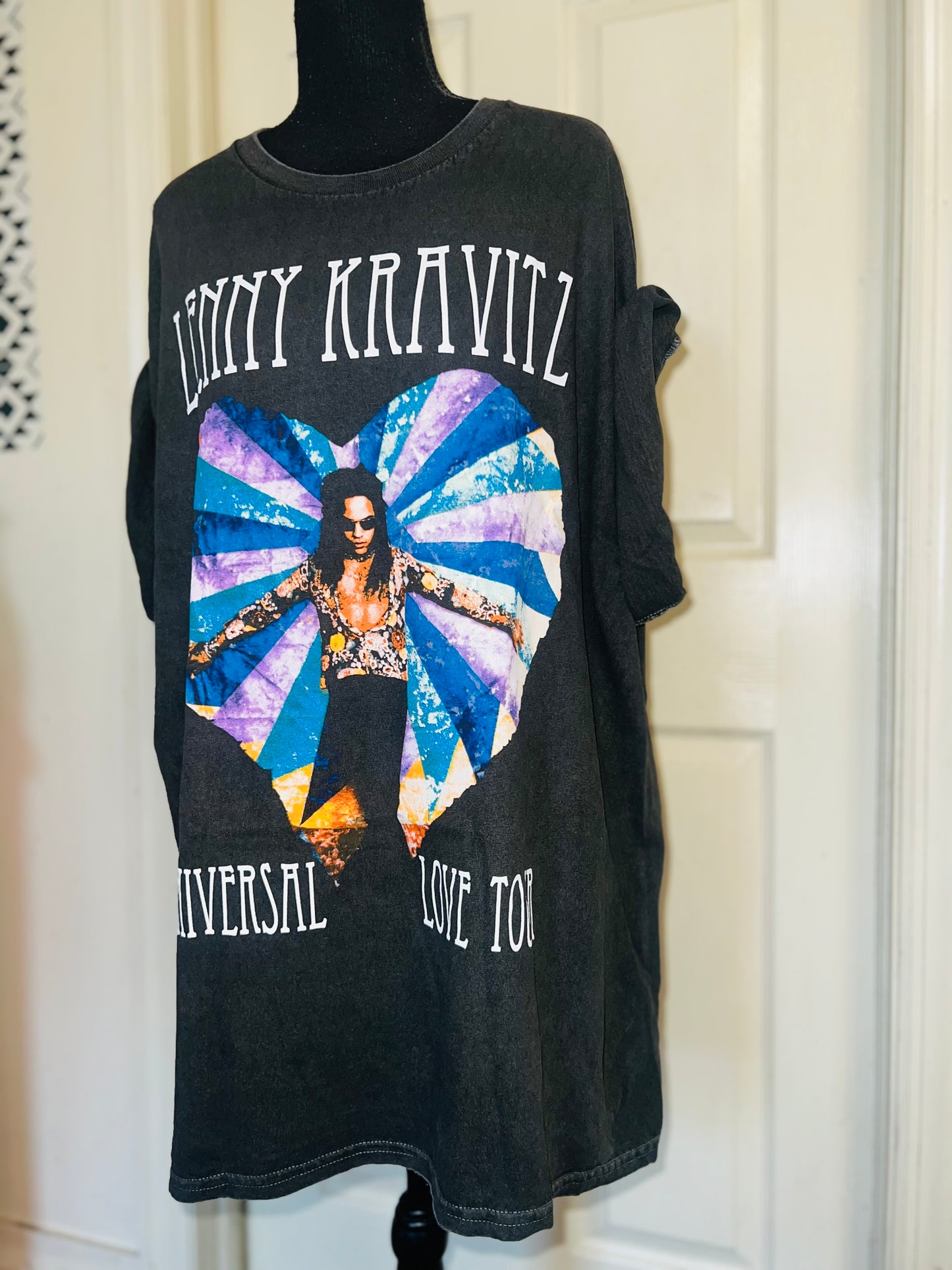 Lenny Kravitz Oversized Distressed Tee