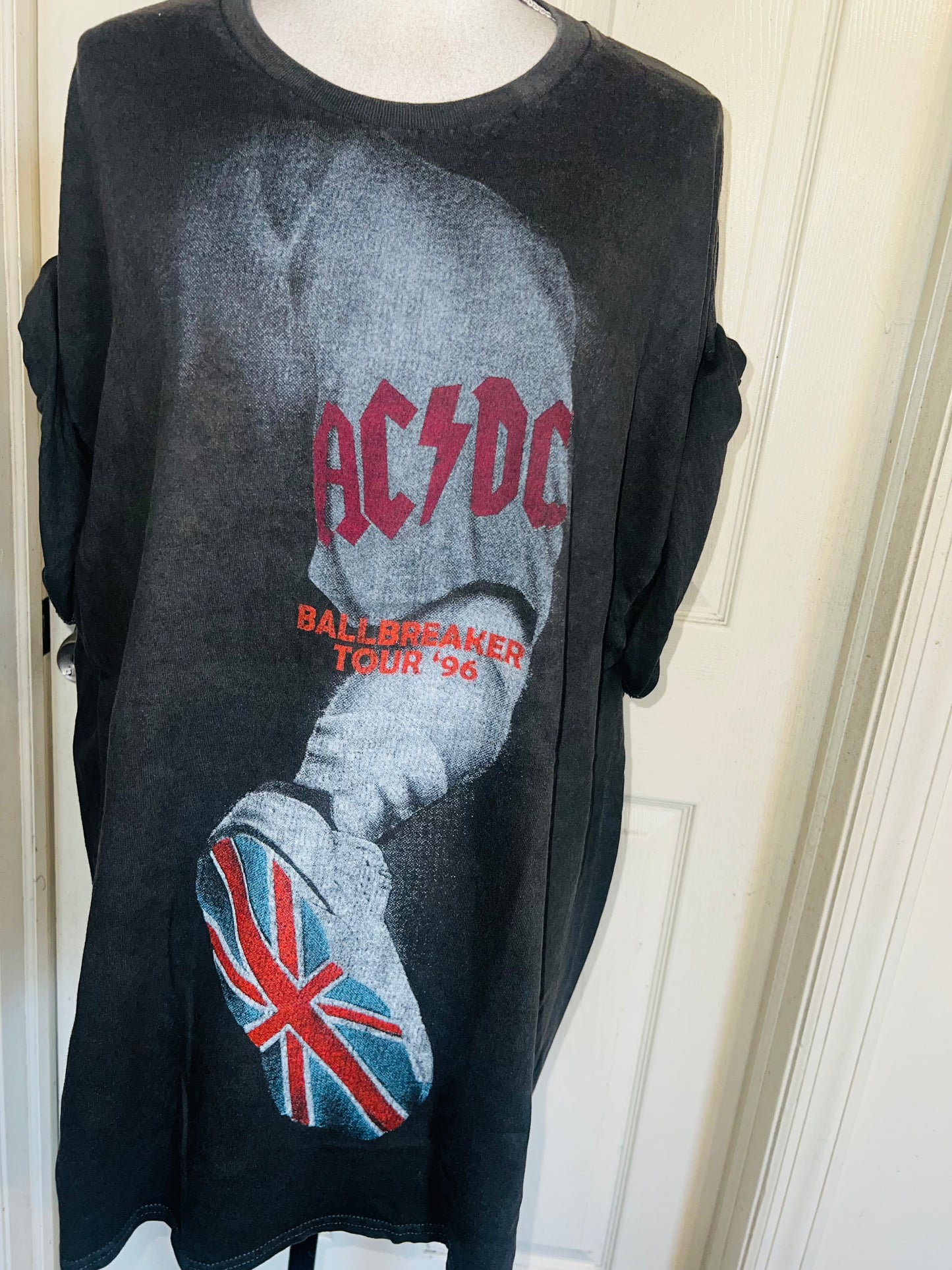 AC/DC Oversized Distressed Tee
