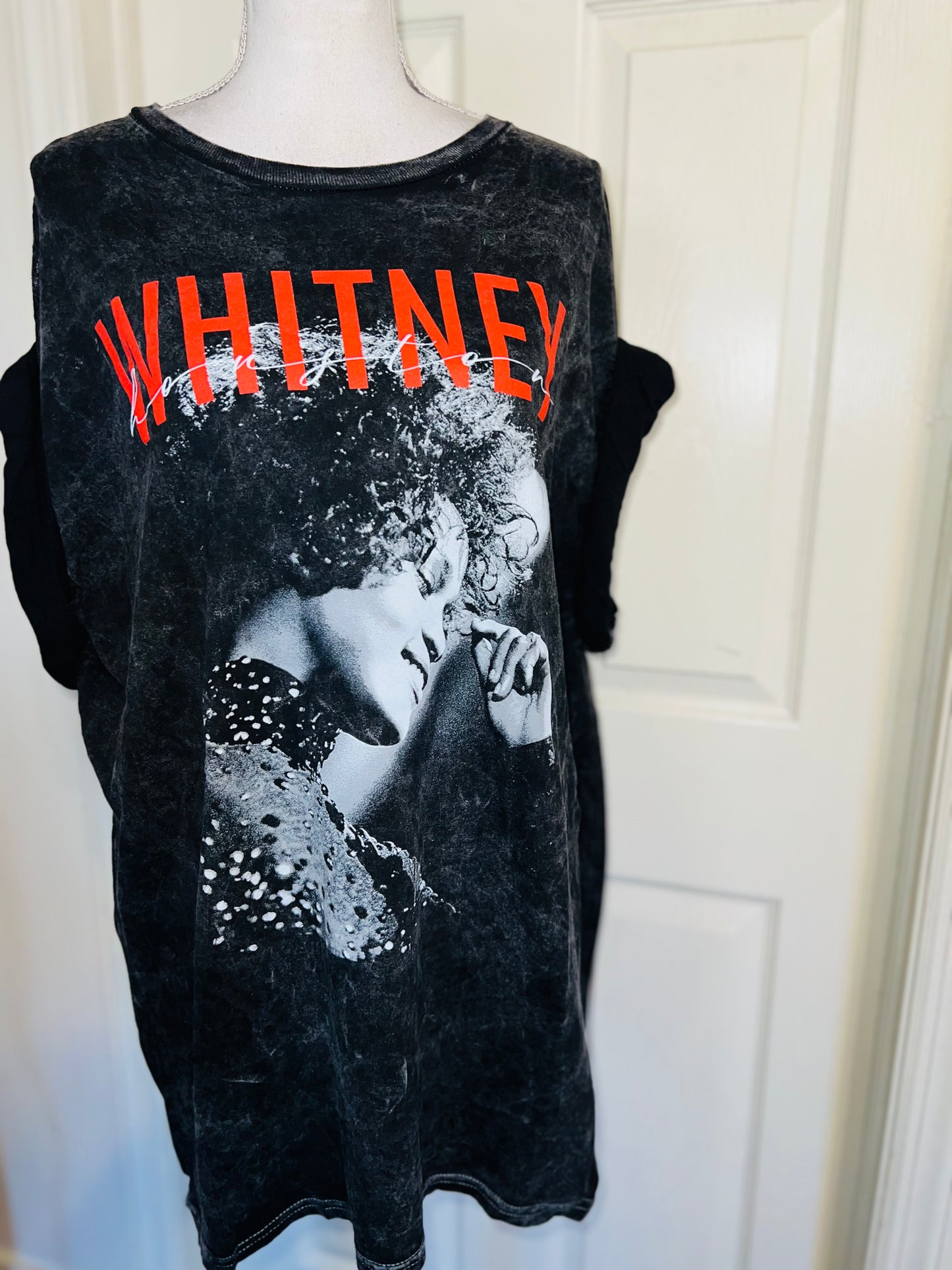 Whitney Houston Oversized Distressed Tee