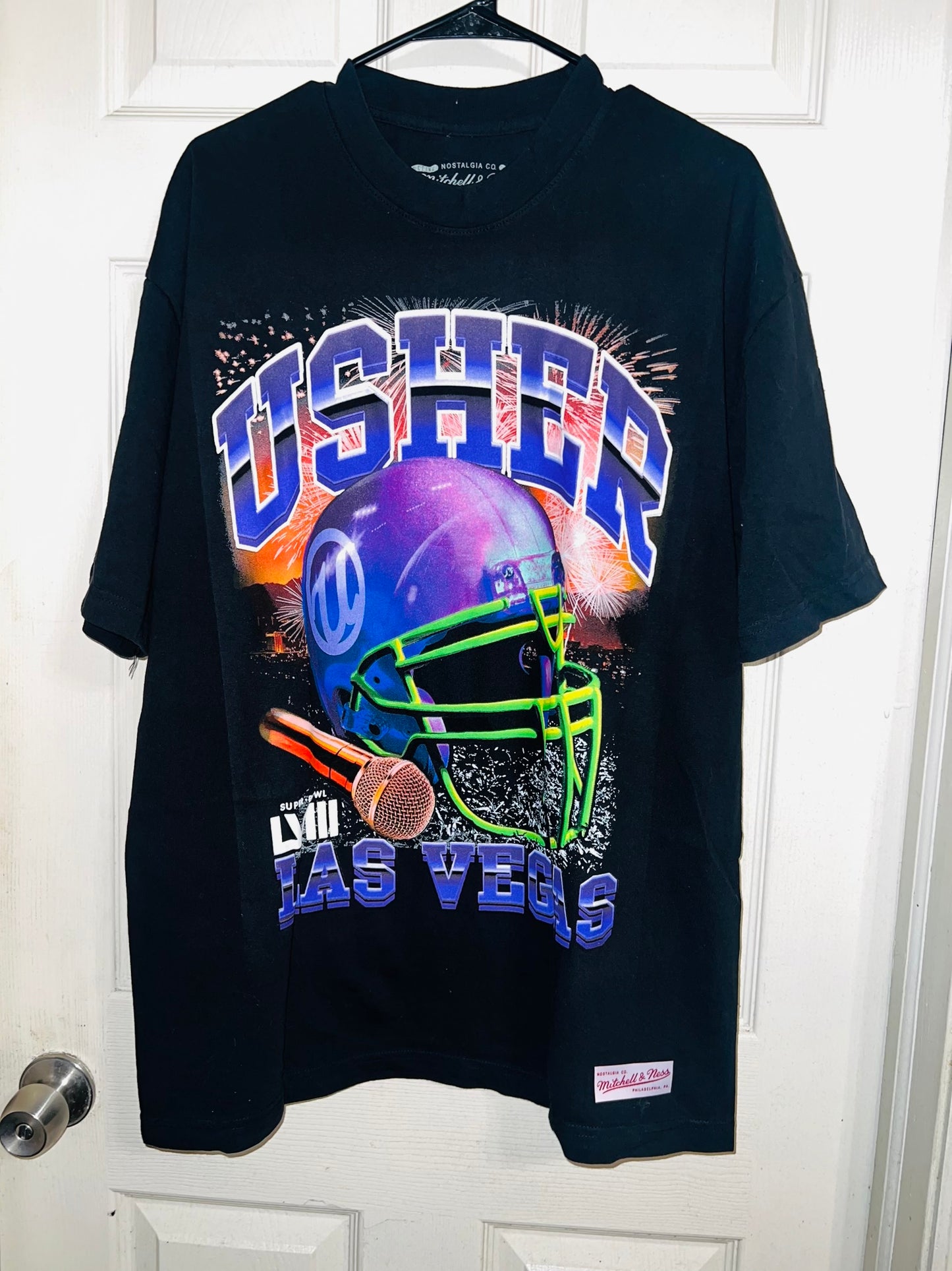Usher Super Bowl Oversized Distressed Tee