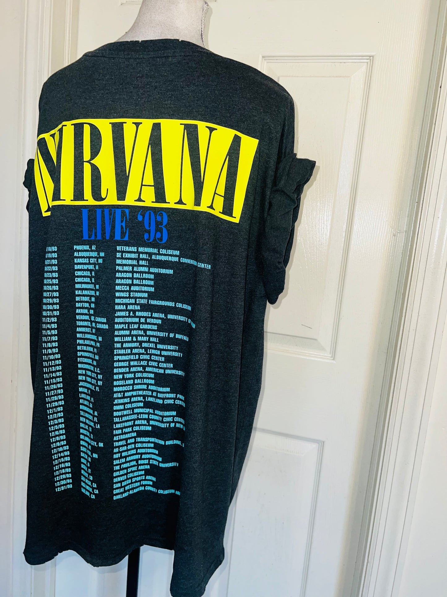 Nirvana Double Sided Oversized Distressed Tee