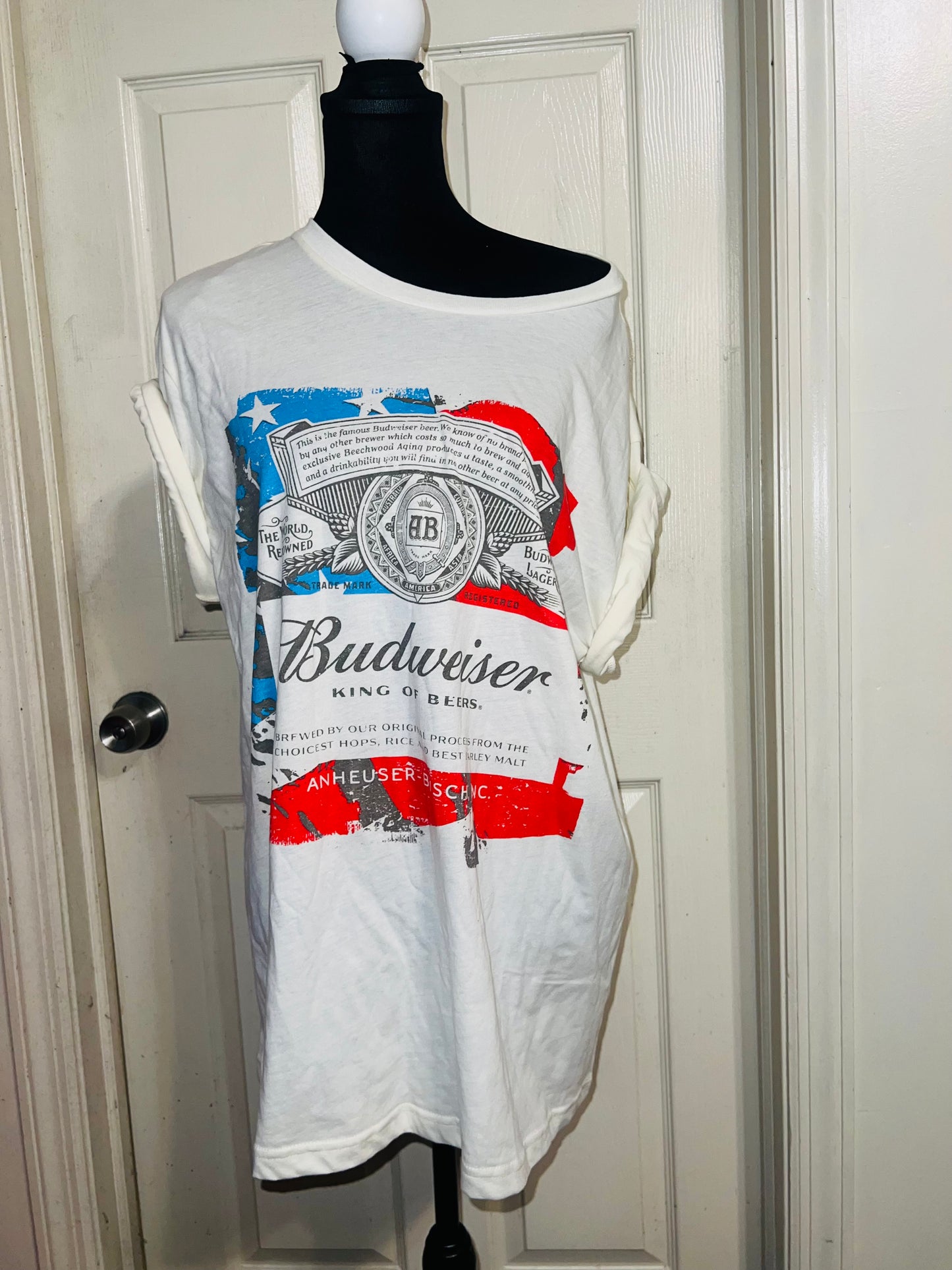 Budweiser USA Oversized Distressed Tee