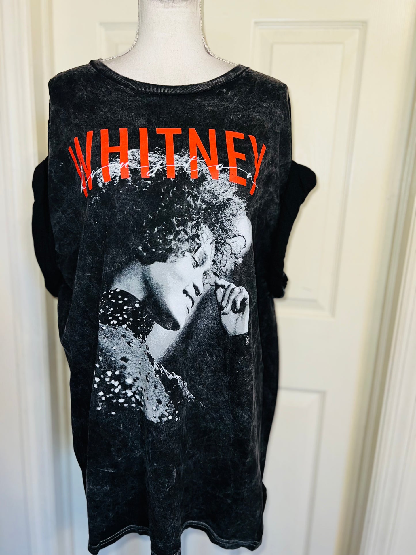 Whitney Houston Oversized Distressed Tee