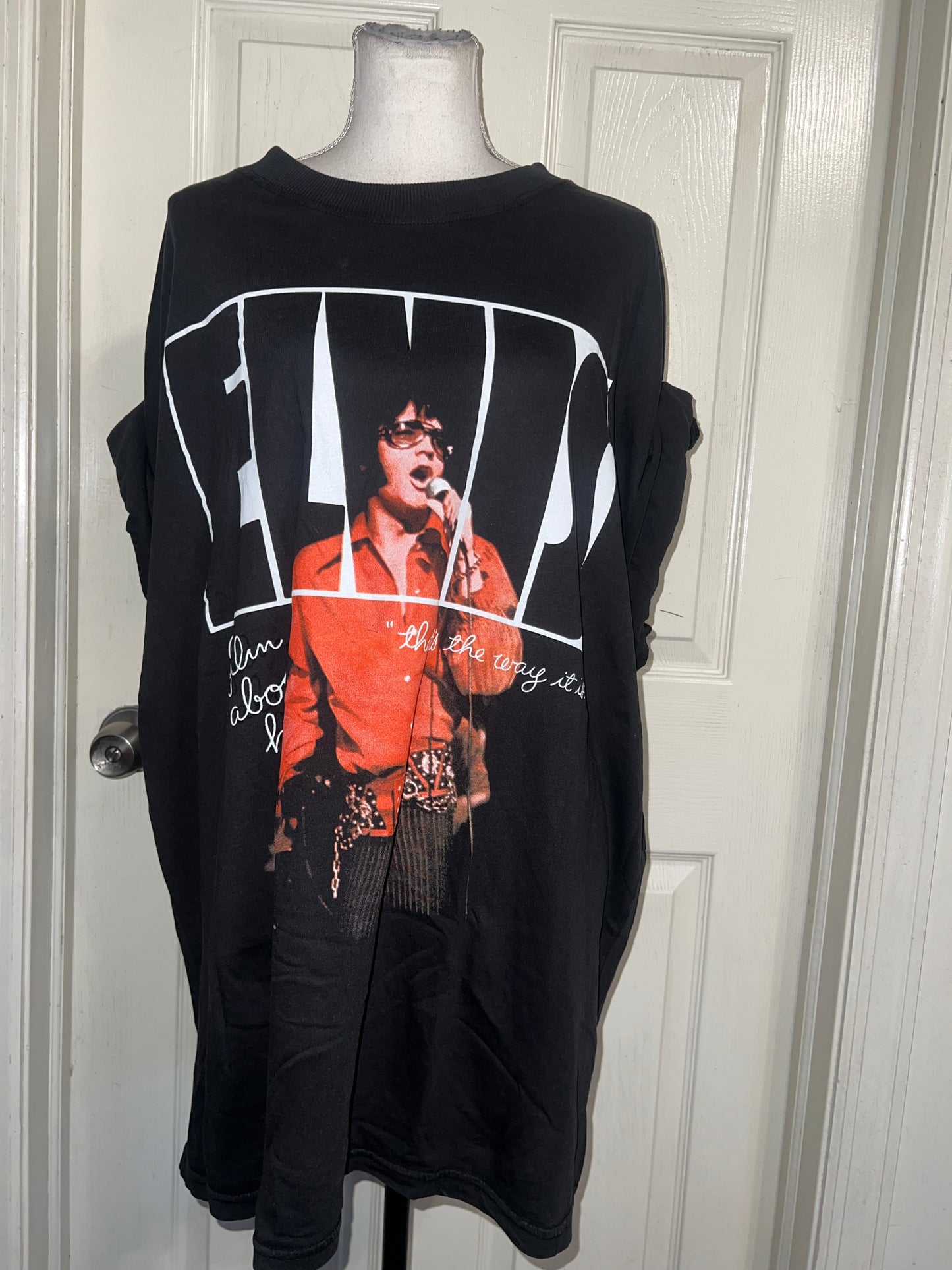 Elvis Oversized Distressed Tee