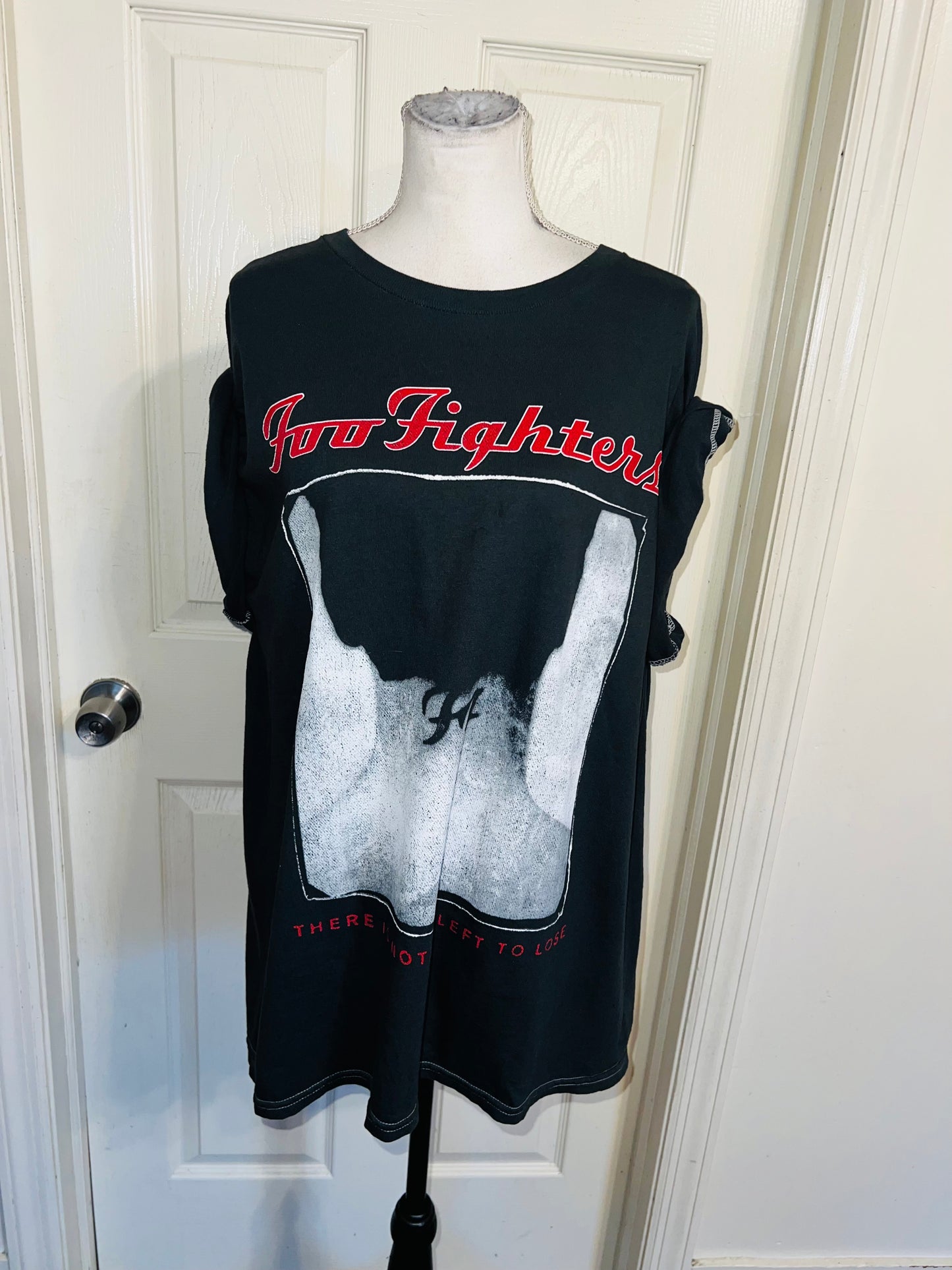 Foo Fighters Double Sided Oversized Distressed Tee