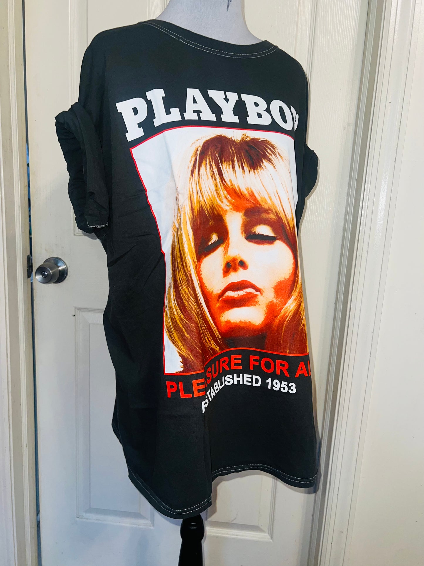 Playboy Oversized Distressed Tee