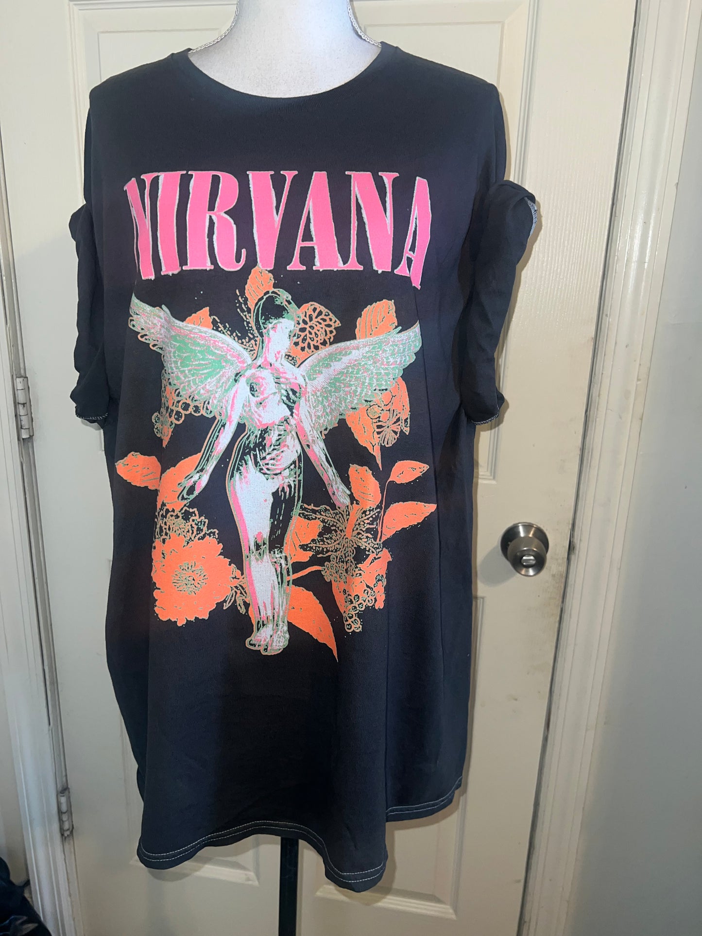 Nirvana Oversized Distressed Tee