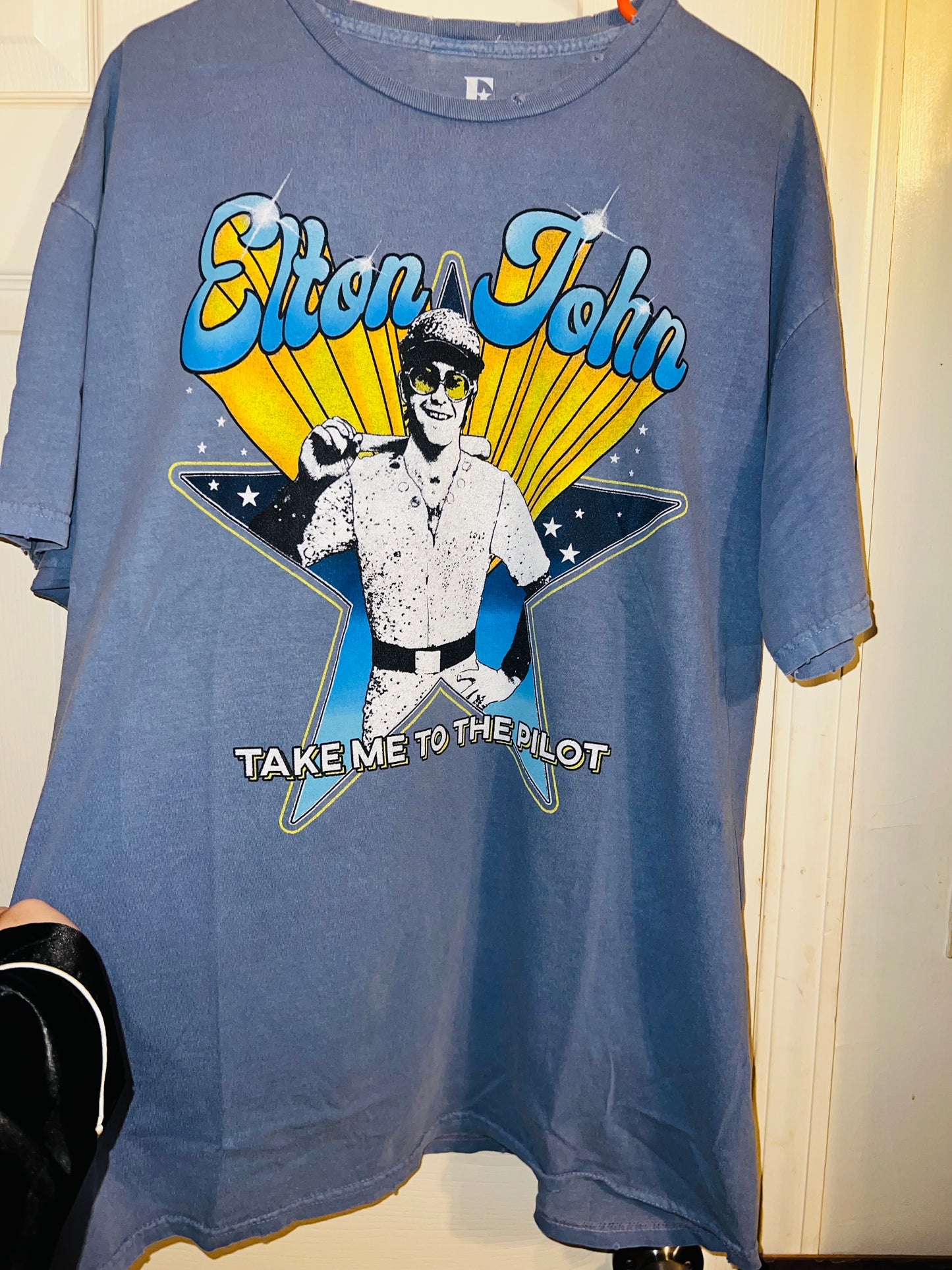 Elton John Oversized Distressed Tee